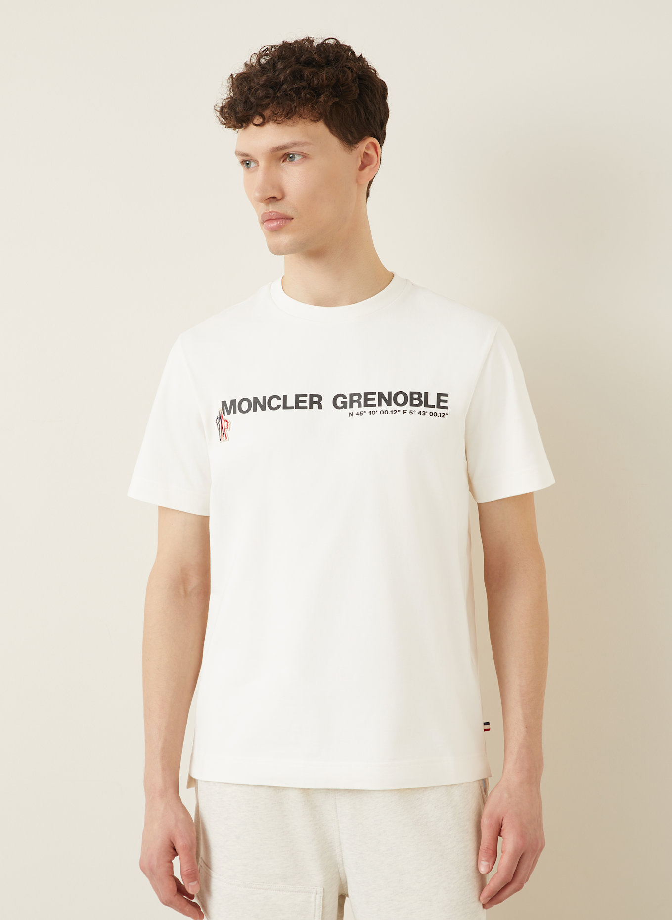 MONCLER GRENOBLE T-Shirt: CREME