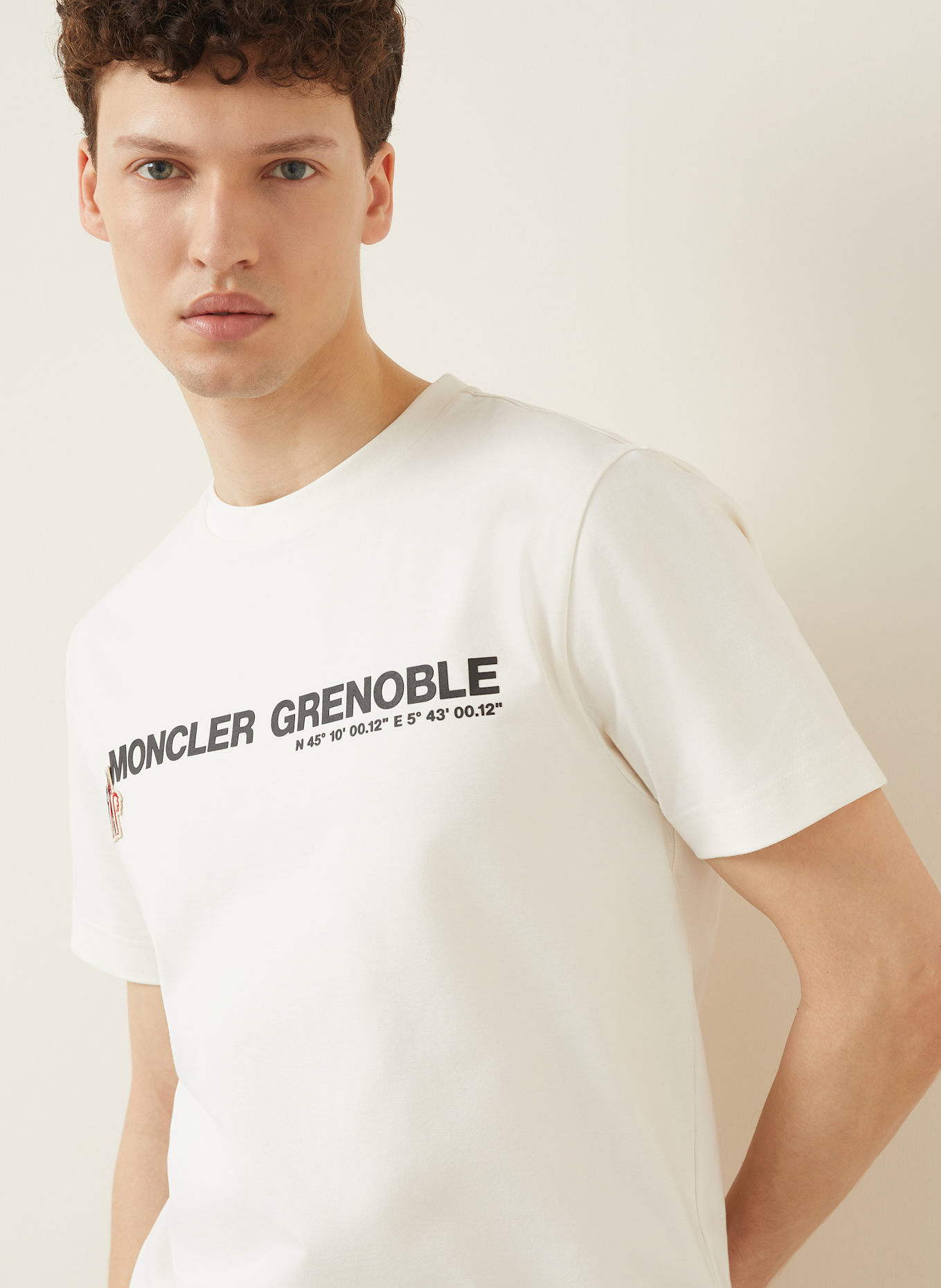 MONCLER GRENOBLE T-Shirt: CREME