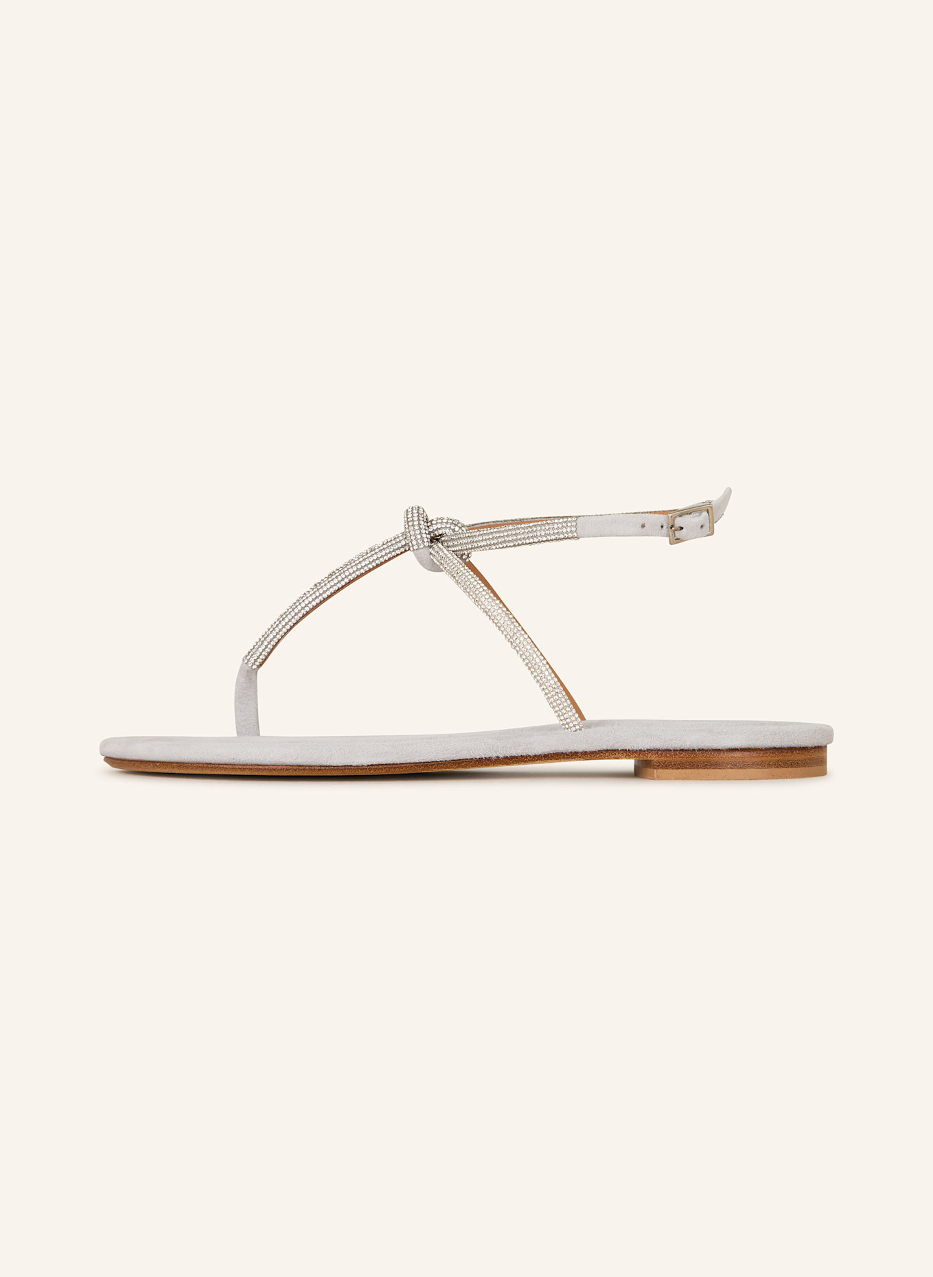 VIAMERCANTI Zehentrenner ERCHIE mit Schmucksteinen: SILBER