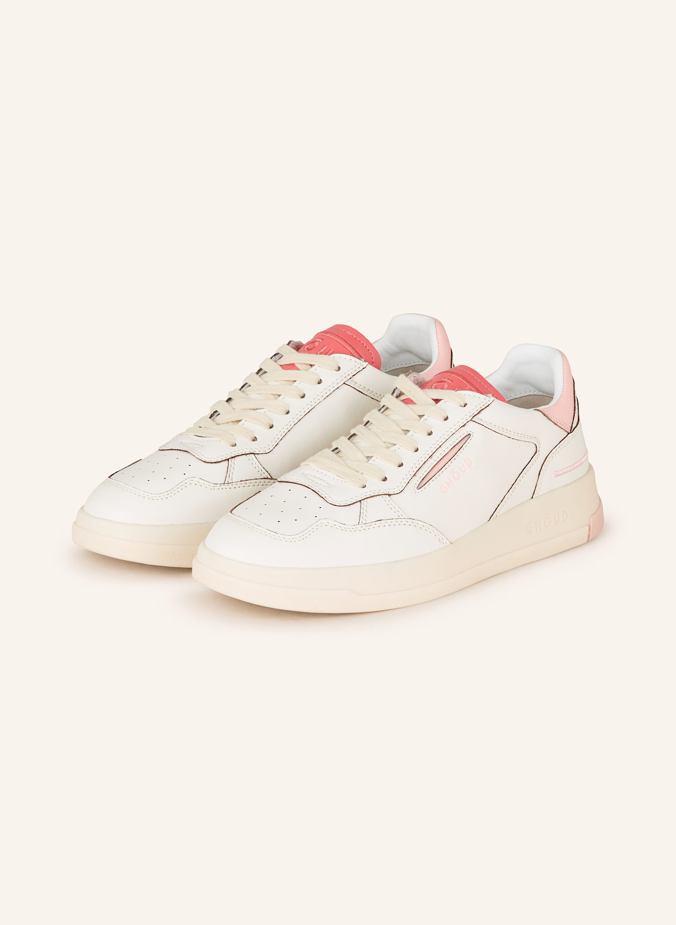 GHOUD Sneaker TWEENER: WEISS/ ROSA