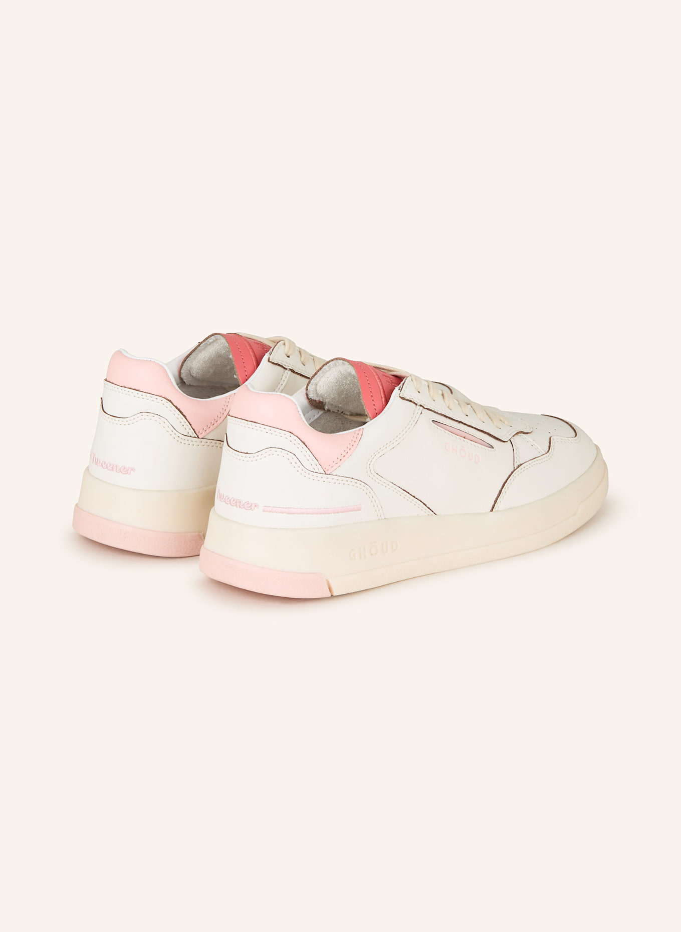 GHOUD Sneaker TWEENER: WEISS/ ROSA