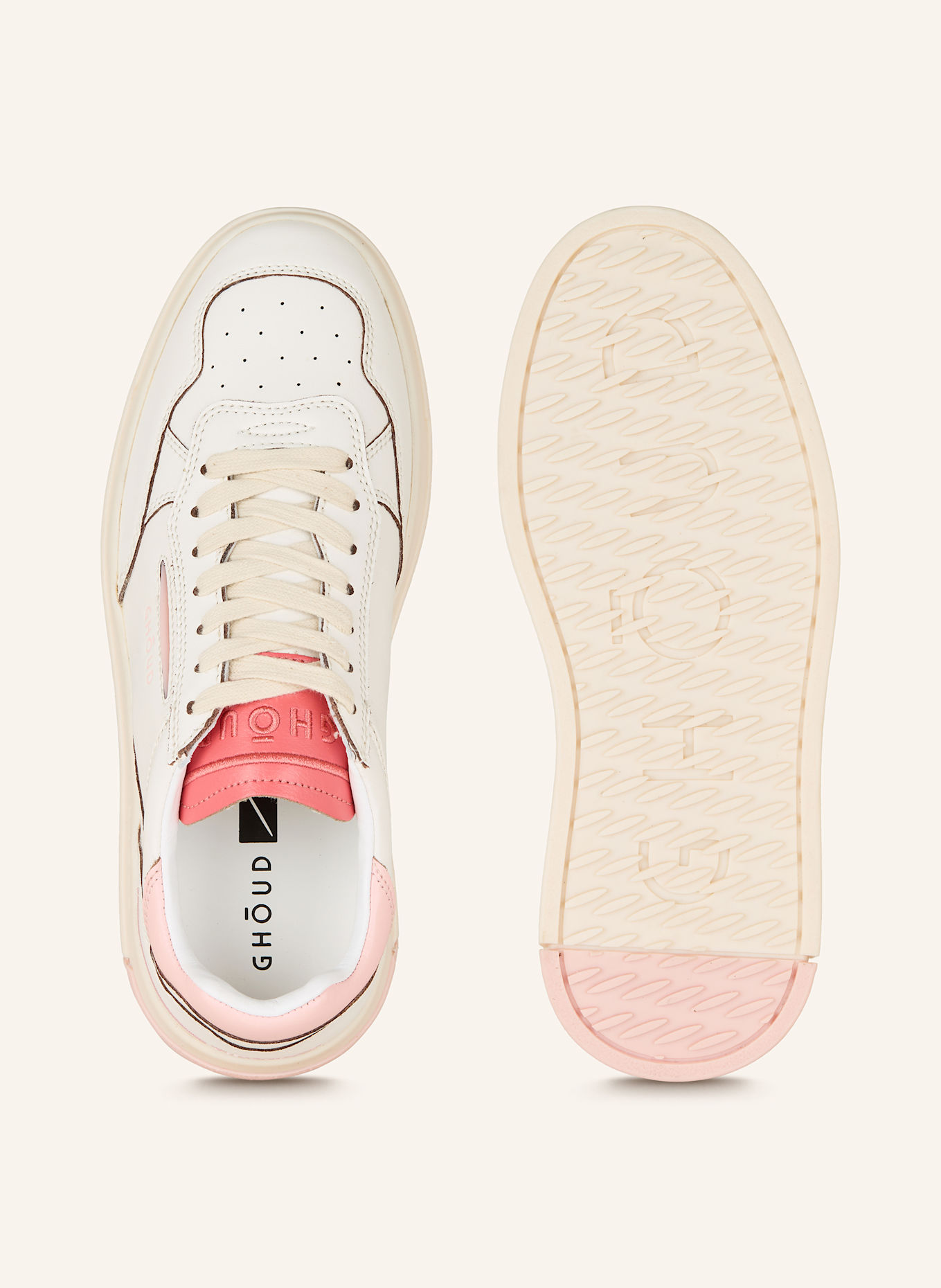GHOUD Sneaker TWEENER: WEISS/ ROSA