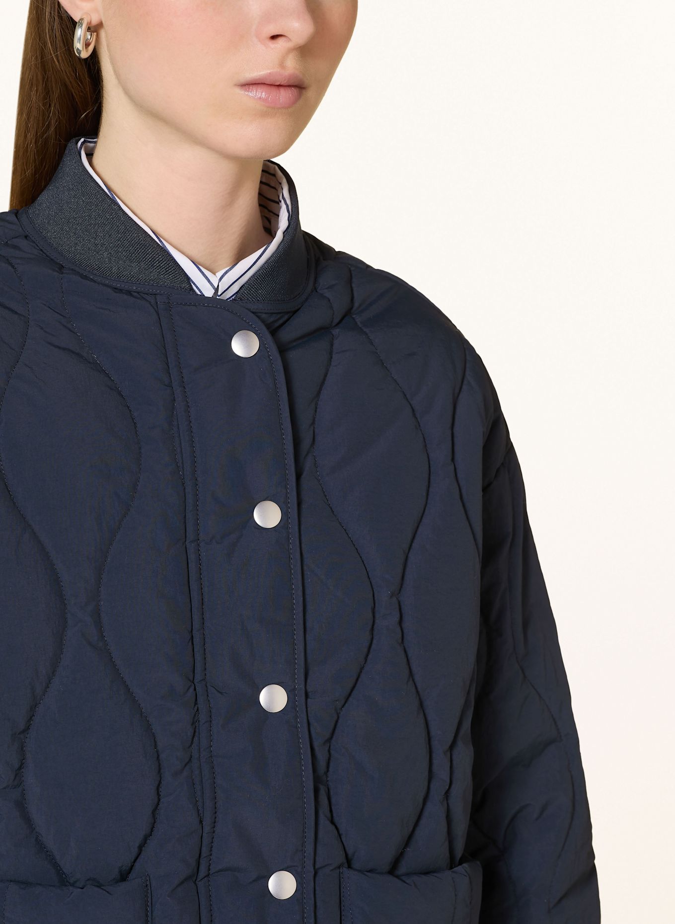 OPUS Steppjacke HALOTTE: DUNKELBLAU