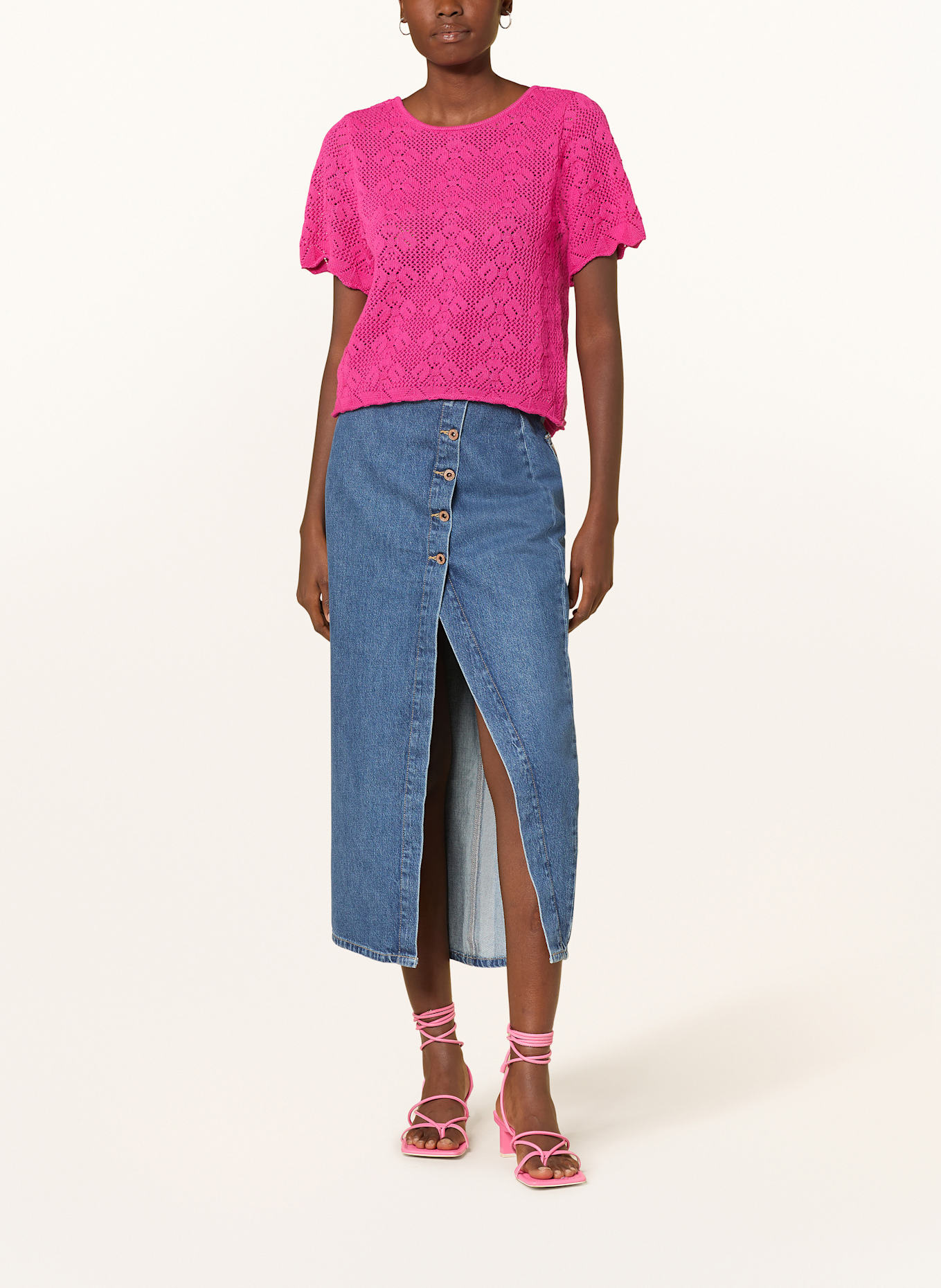 ICHI Strickjacke IHARTIES: PINK