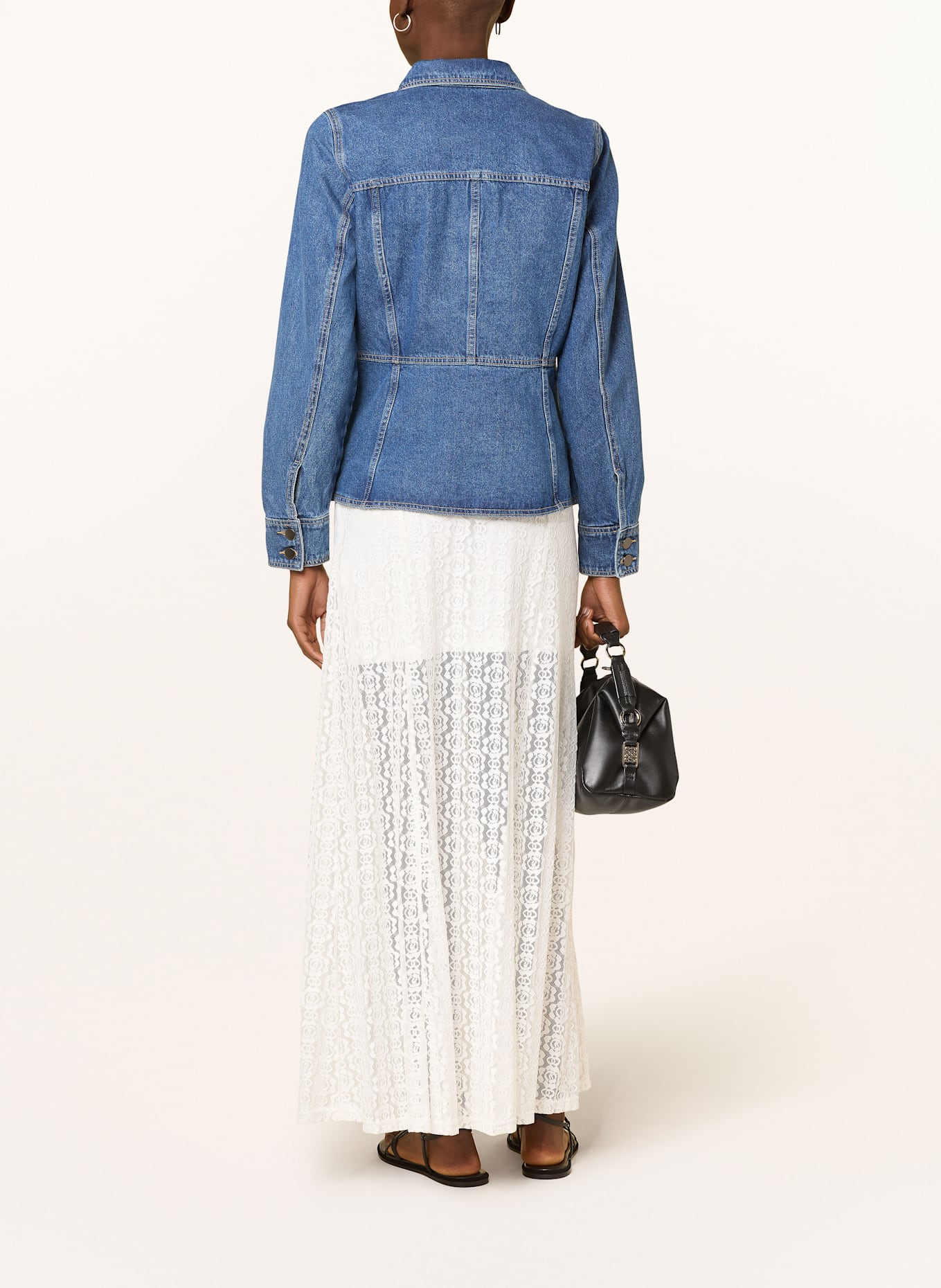 ICHI Spitzenrock IHMERMAIDA: WEISS