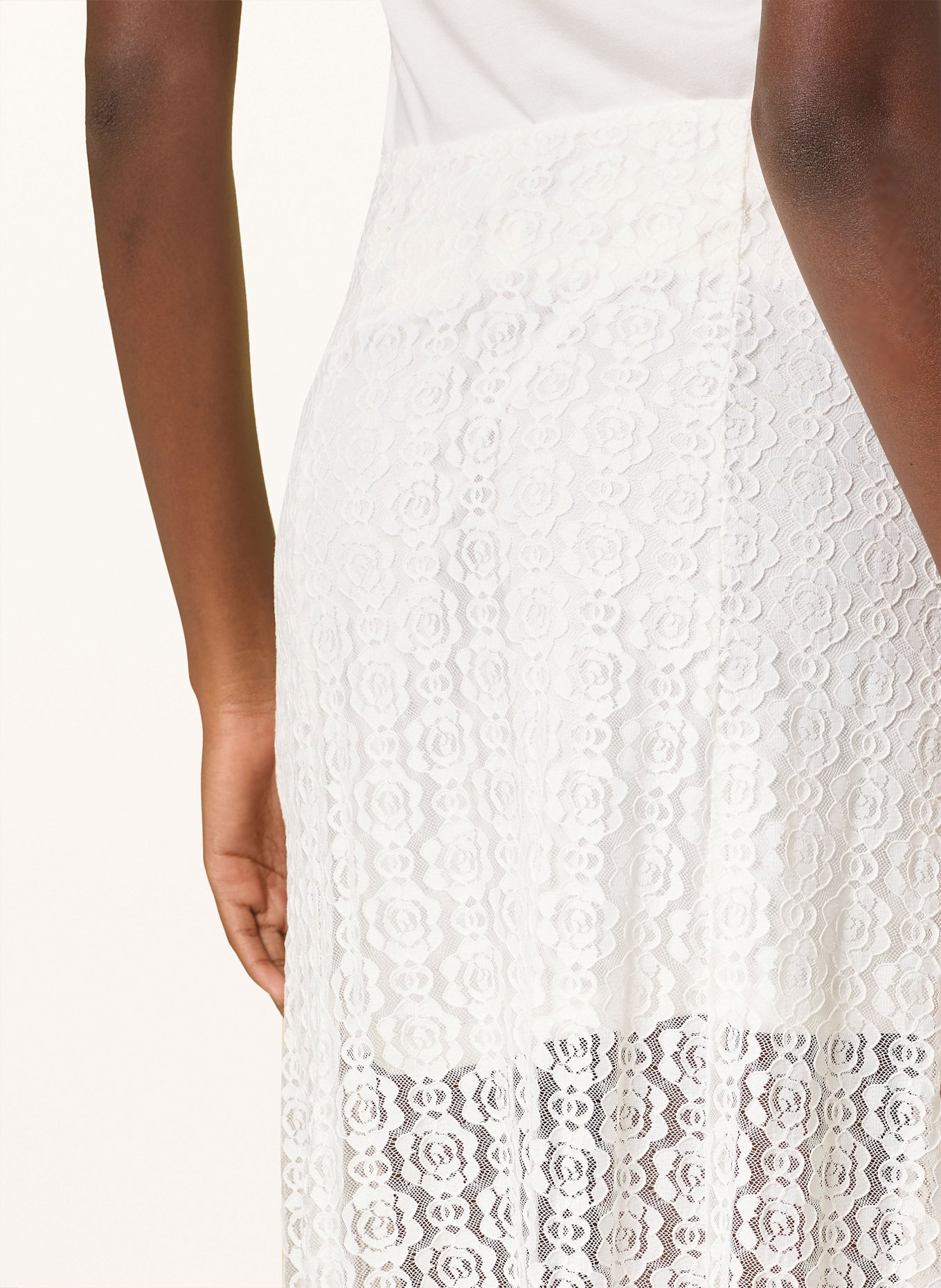 ICHI Spitzenrock IHMERMAIDA: WEISS