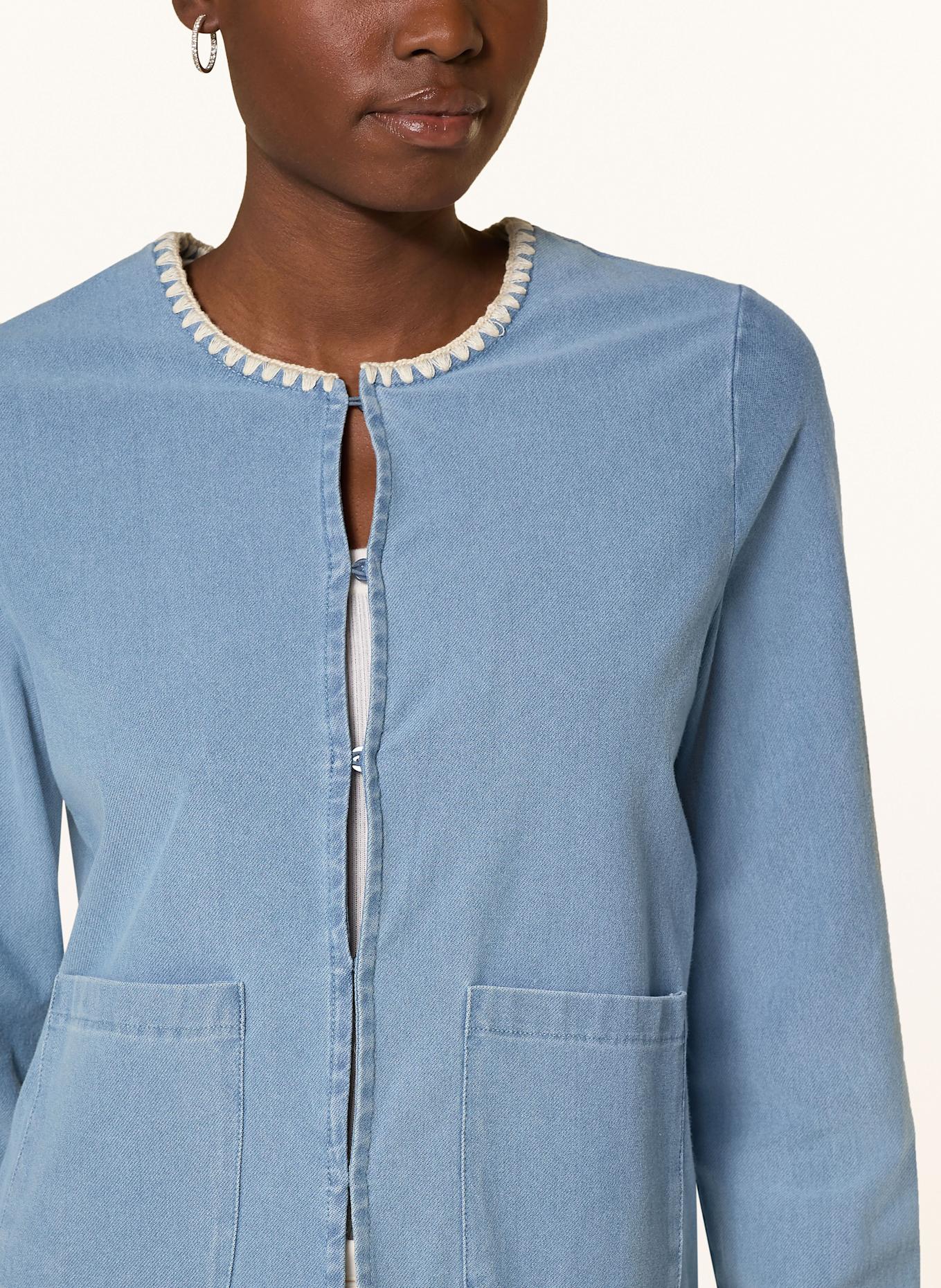 ICHI Kastenjacke IHKATE in Jeansoptik: HELLBLAU