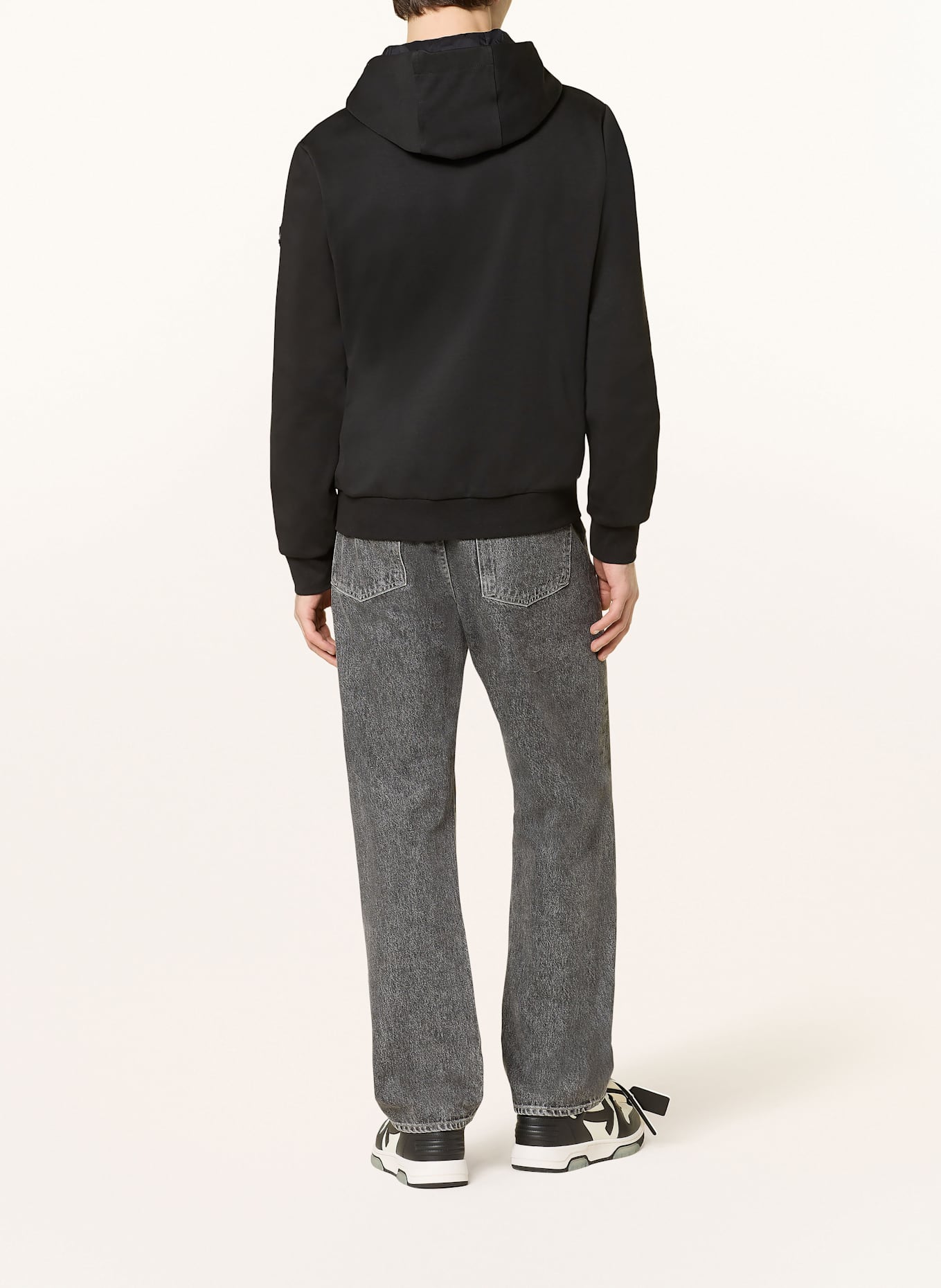 MOOSE KNUCKLES GARNIER jacket in mixed materials: BLACK