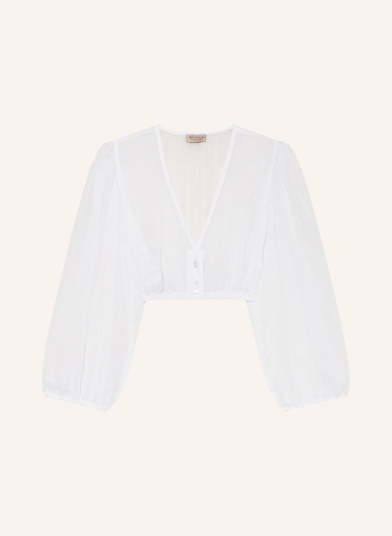 ALISSA BY KINGA MATHE Dirndl blouse LEA with 3/4 sleeves: WHITE