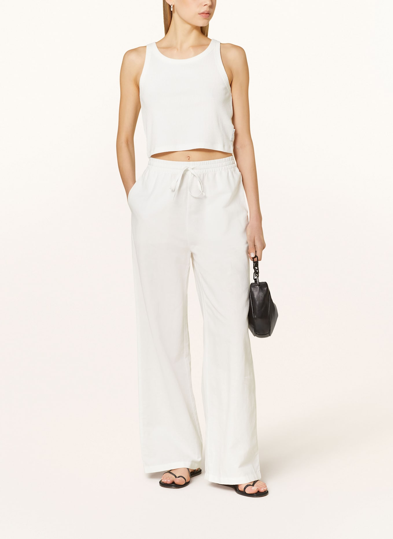 Marc O'Polo DENIM Cropped-Top: WEISS