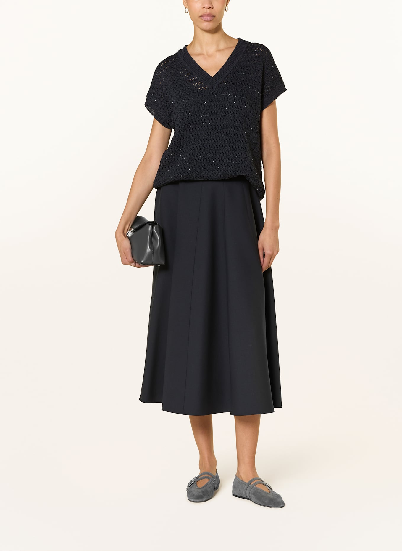 FABIANA FILIPPI Pullunder mit Pailletten: DUNKELBLAU