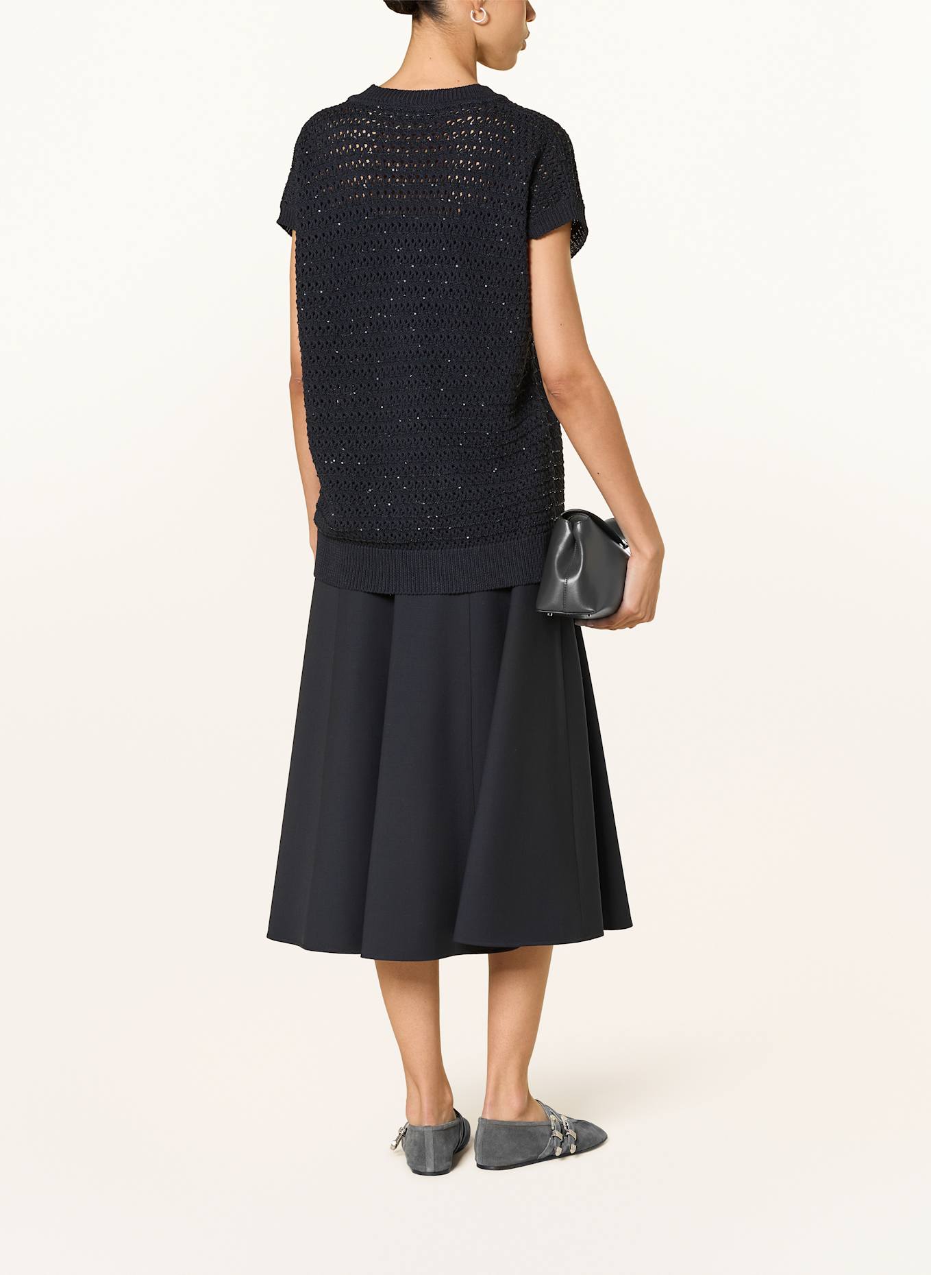 FABIANA FILIPPI Pullunder mit Pailletten: DUNKELBLAU