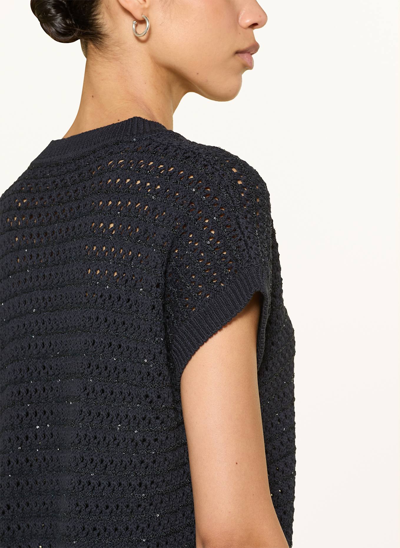 FABIANA FILIPPI Pullunder mit Pailletten: DUNKELBLAU