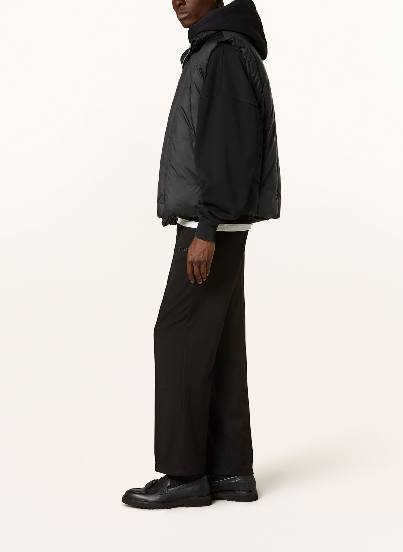 PEGADOR Hose MOYE im Jogging-Stil Wide Fit: SCHWARZ