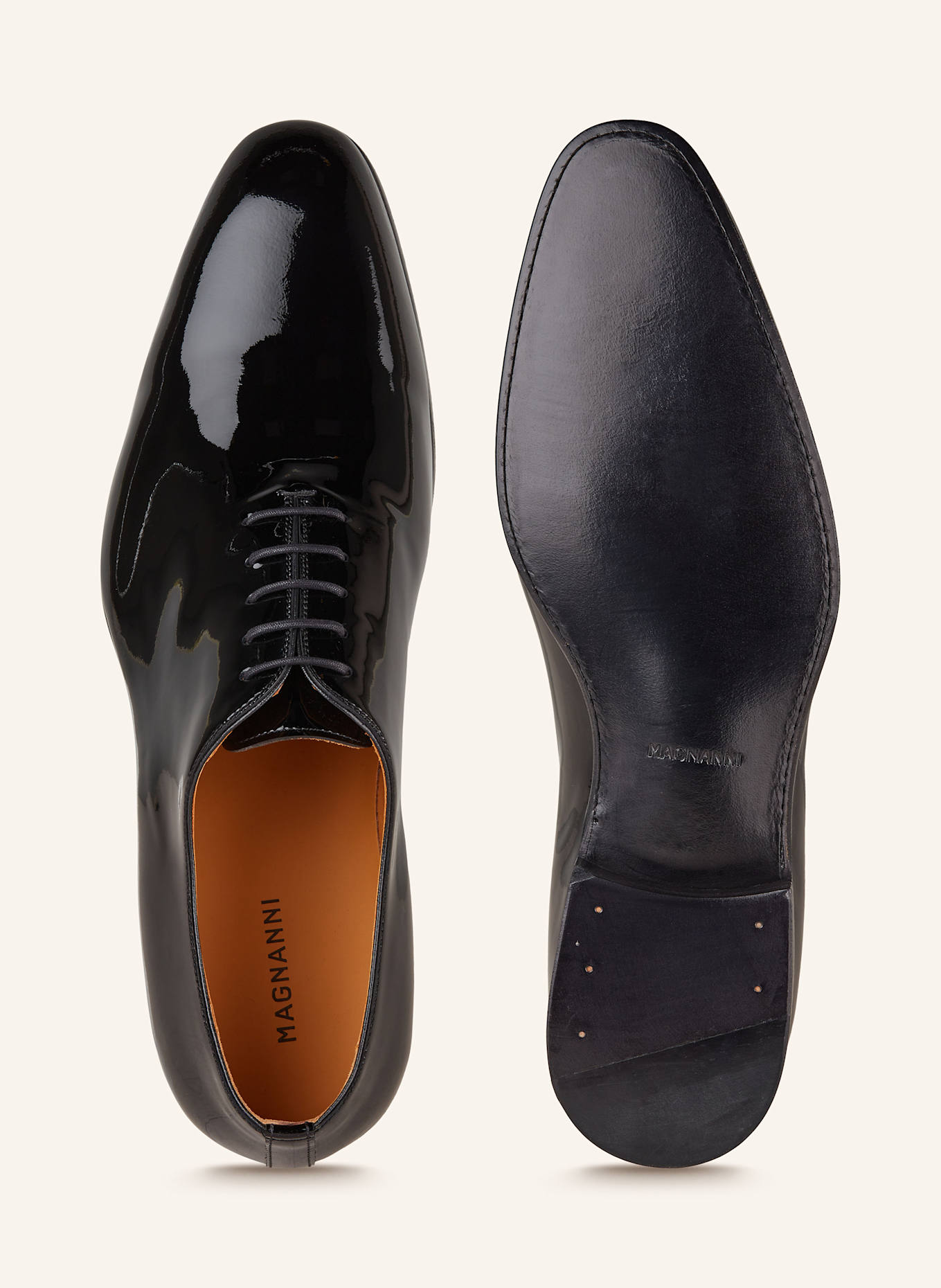 MAGNANNI Lakierowane buty sznurowane FLEUR: CZARNY