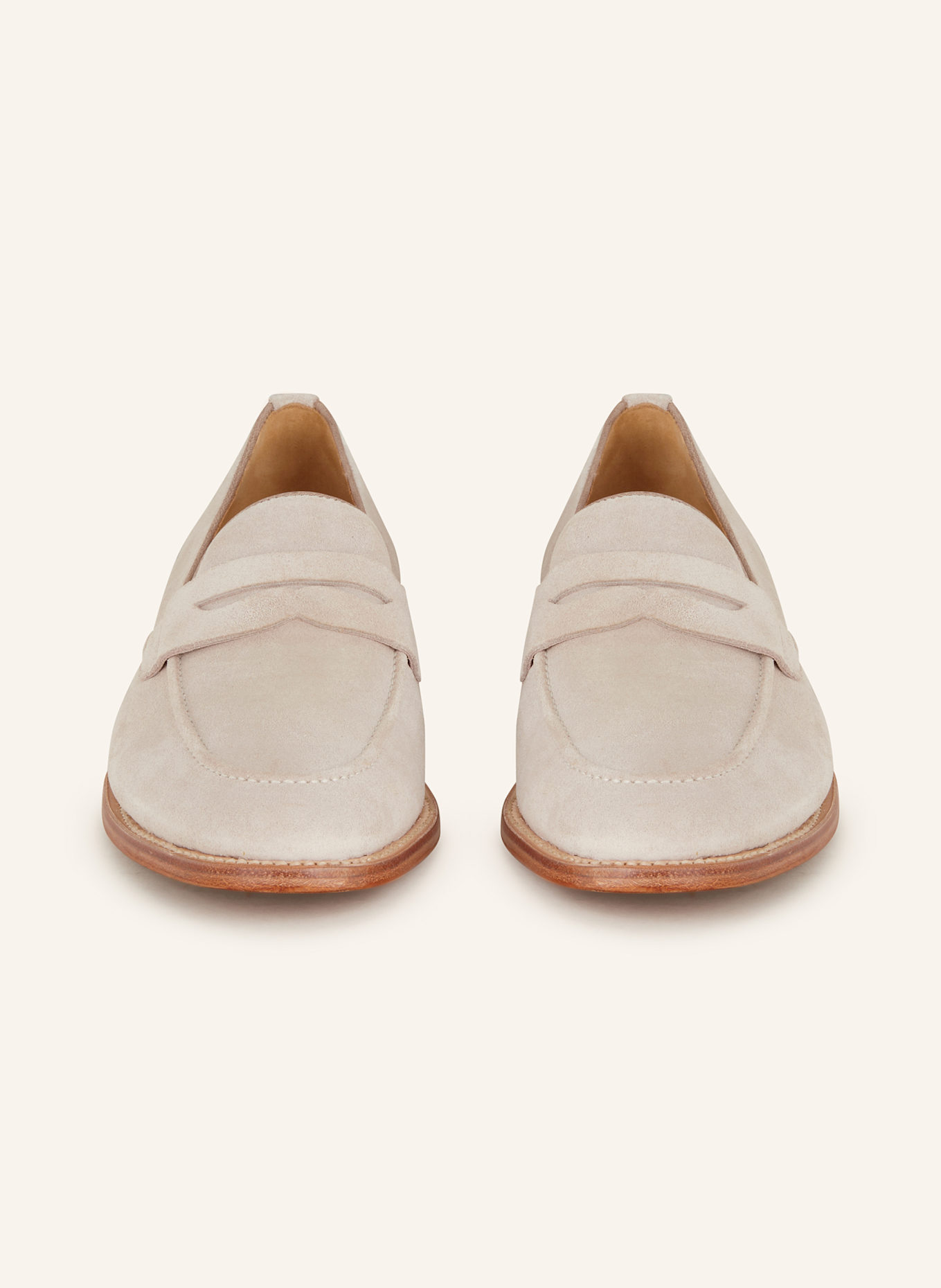Cordwainer Penny loafers: CREAM