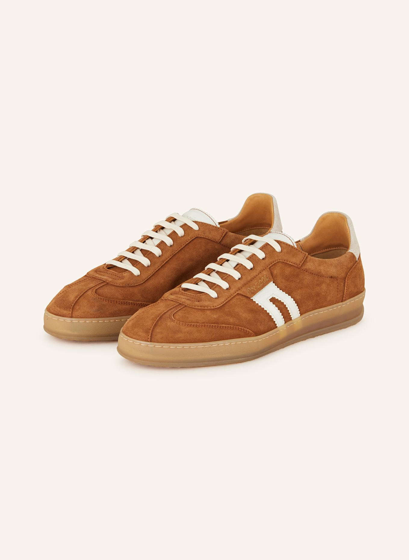 Cordwainer Sneakers: COGNAC / WHITE