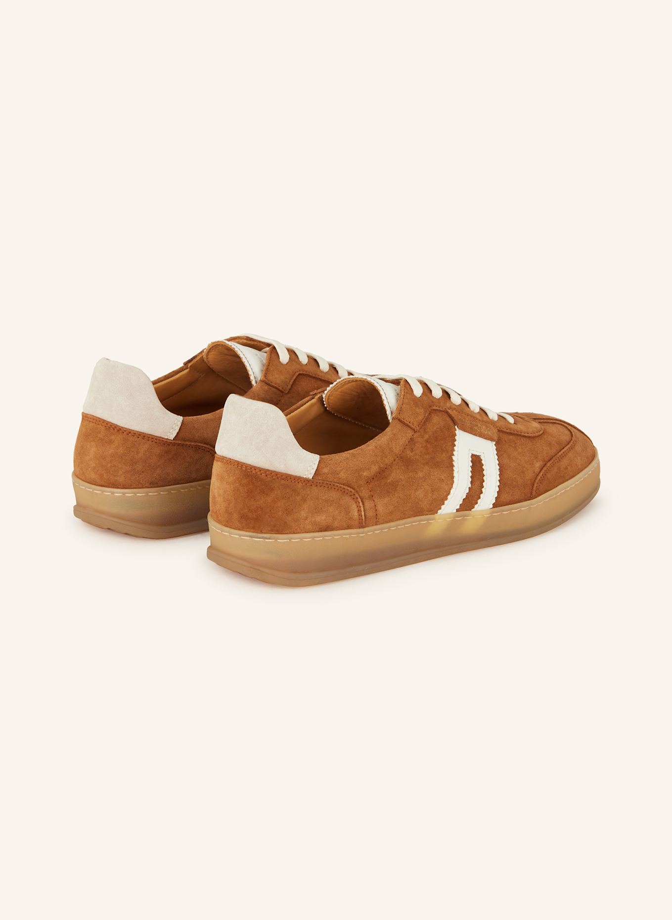Cordwainer Sneakers: COGNAC / WHITE