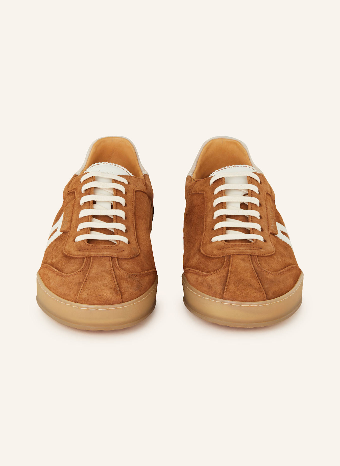 Cordwainer Sneakers: COGNAC / WHITE