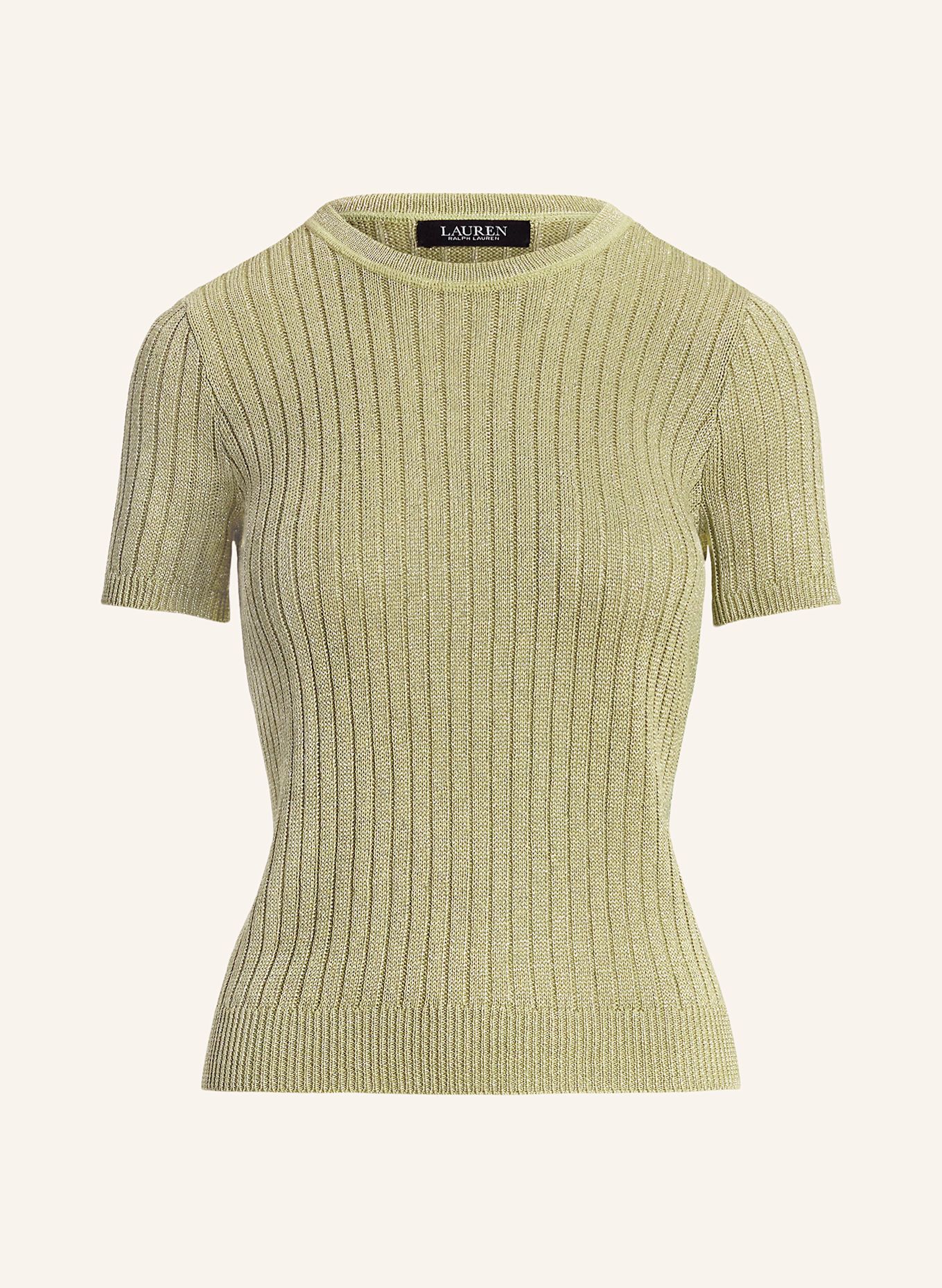 LAUREN RALPH LAUREN Pullover mit Glitzergarn: OLIV / SILBER