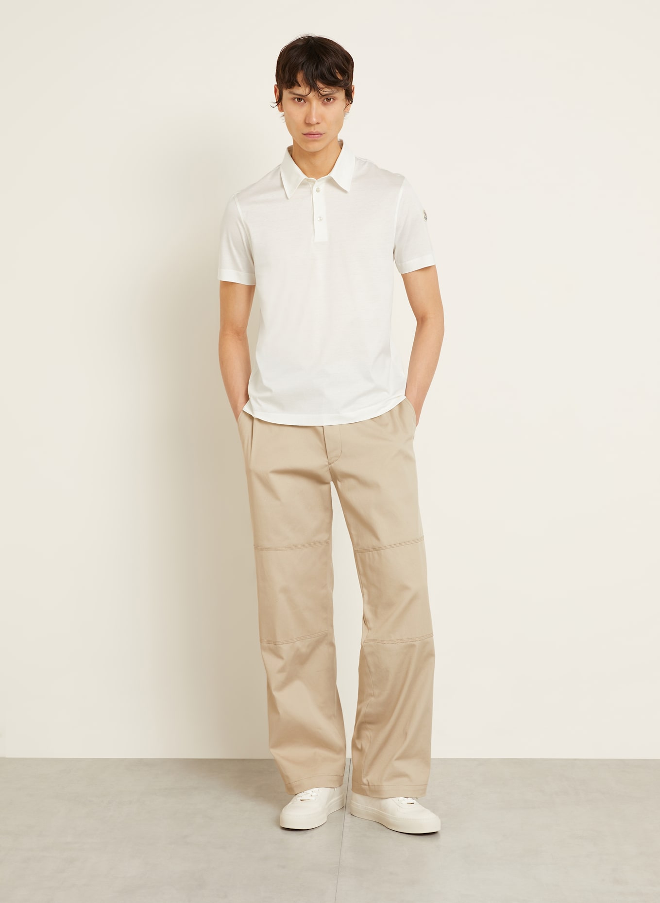 MONCLER Jersey-Poloshirt: ECRU