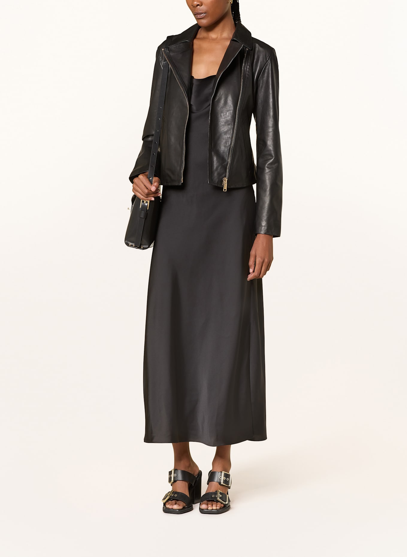 ALLSAINTS Lederjacke VELA: SCHWARZ