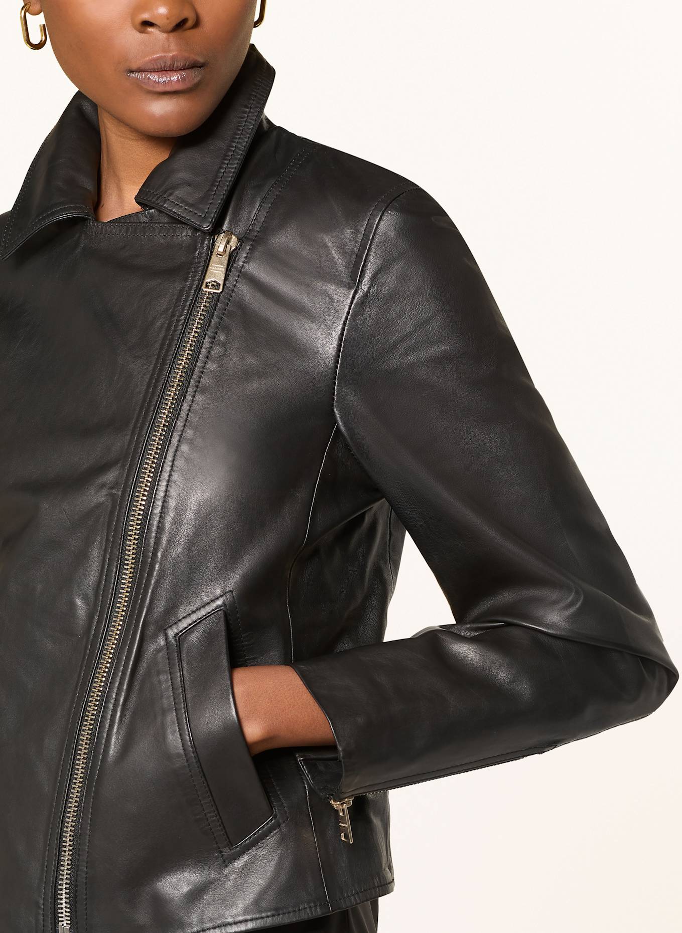 ALLSAINTS Lederjacke VELA: SCHWARZ