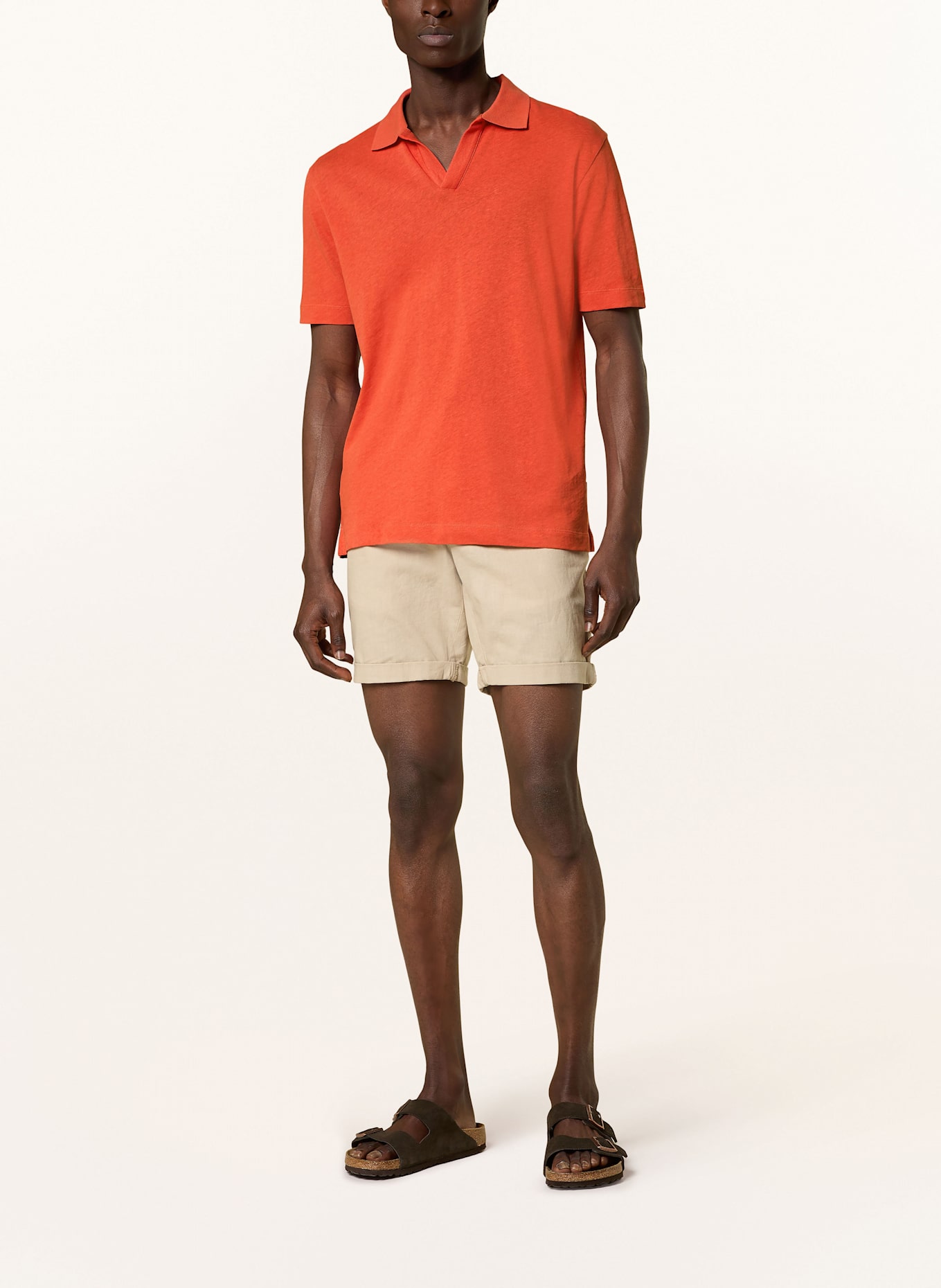 Marc O'Polo Piqué-Poloshirt: DUNKELORANGE