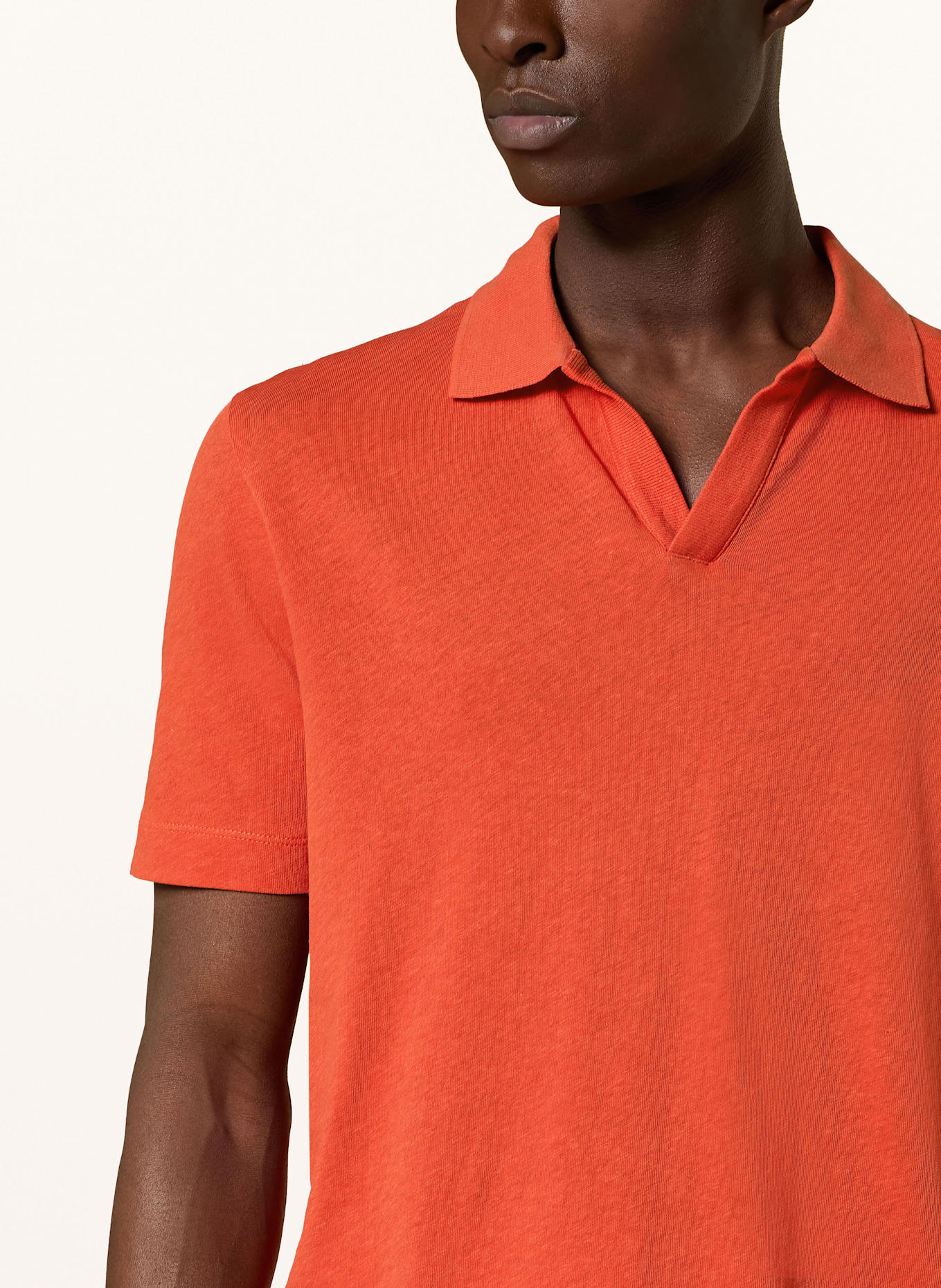 Marc O'Polo Piqué-Poloshirt: DUNKELORANGE