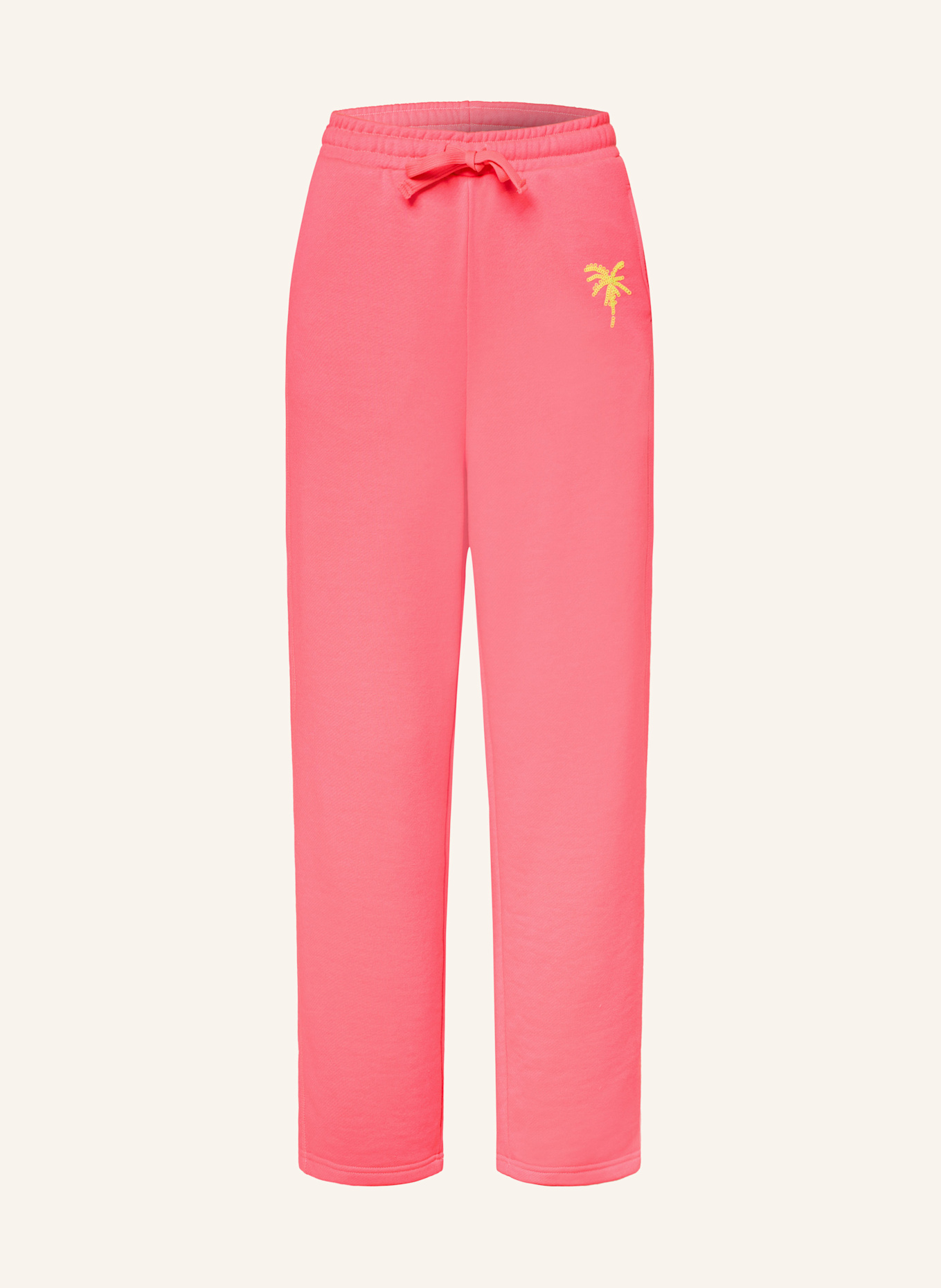 miss goodlife Sweathose mit Pailletten: NEONPINK