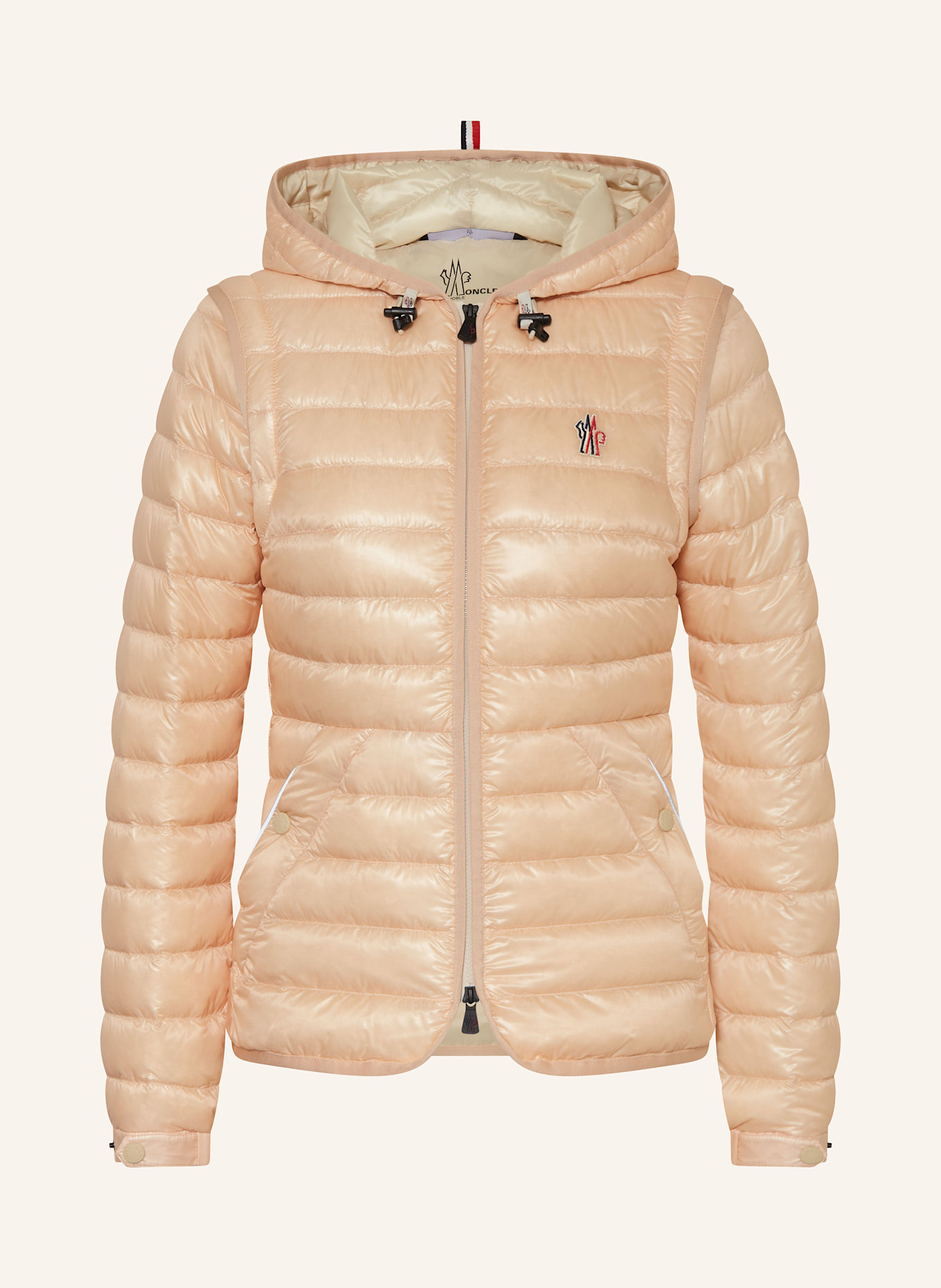 MONCLER GRENOBLE Daunenjacke KARURA mit abnehmbaren Ärmeln: ROSA
