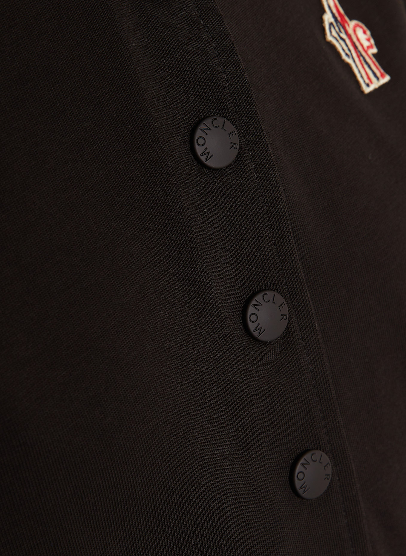 MONCLER GRENOBLE Jersey-Poloshirt: SCHWARZ