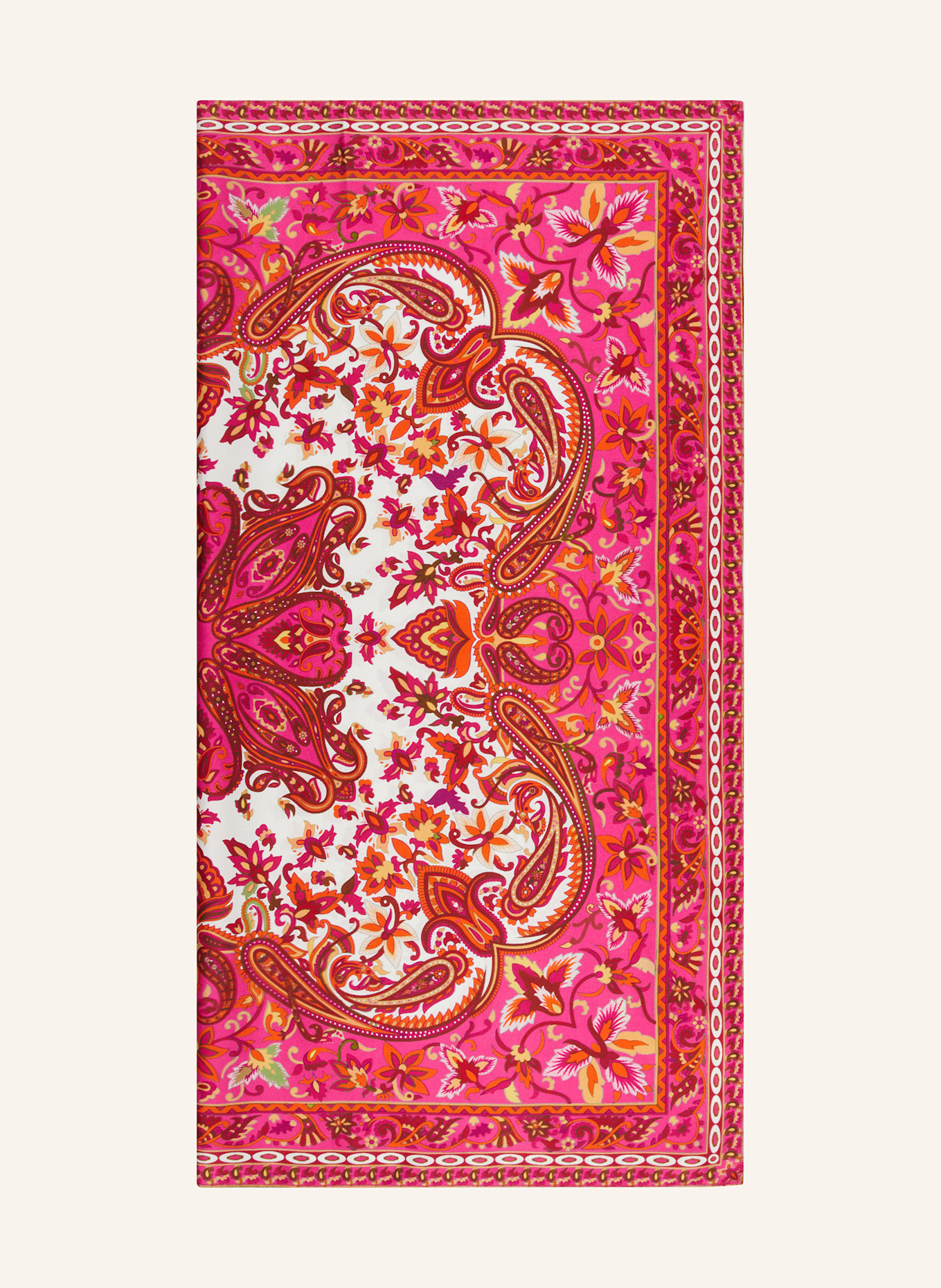 MRS & HUGS Hedvábný šátek: RŮŽOVÁ / ORANŽOVÁ