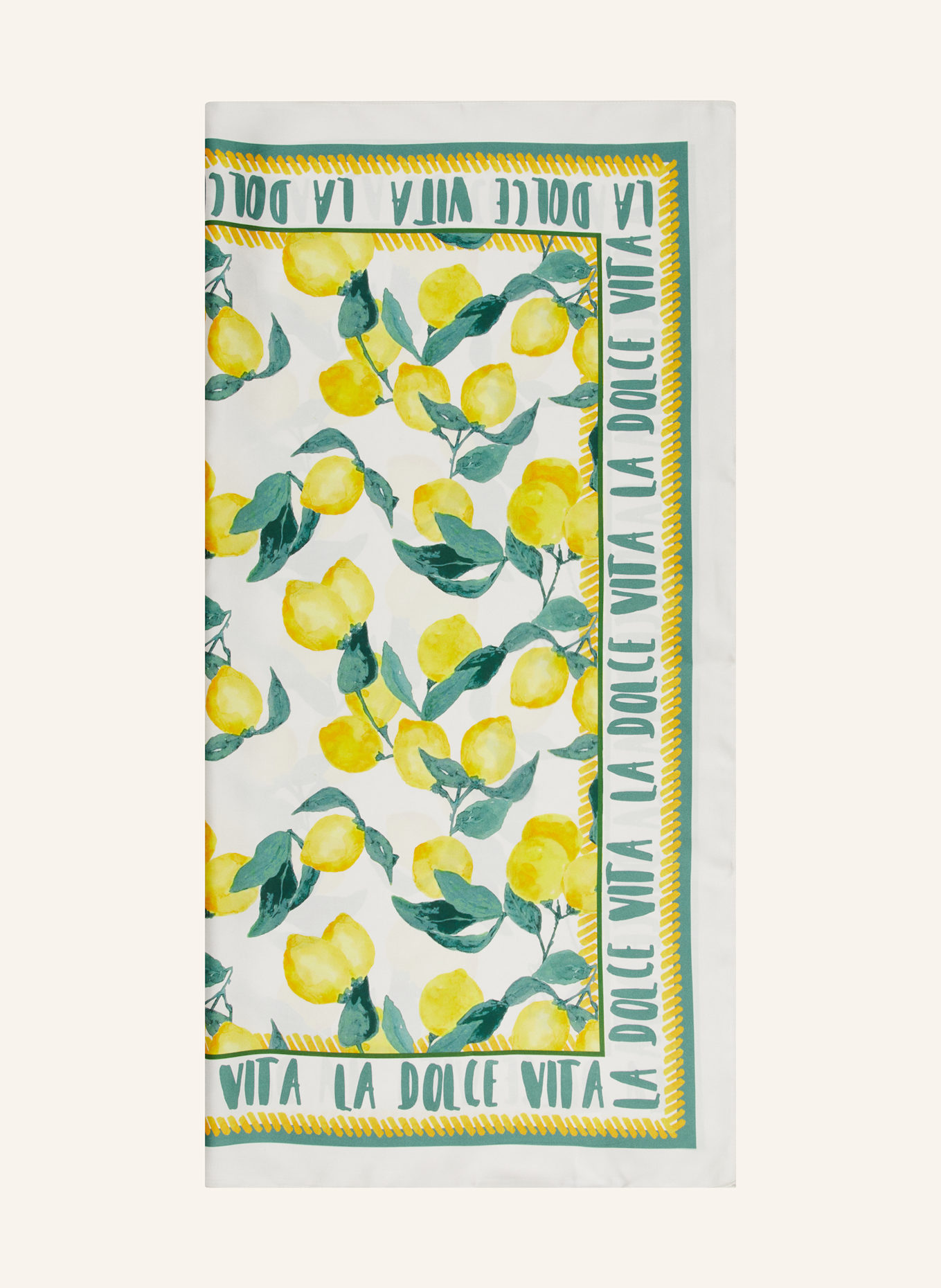 MRS & HUGS Seidentuch: WEISS / GELB / GRÜN