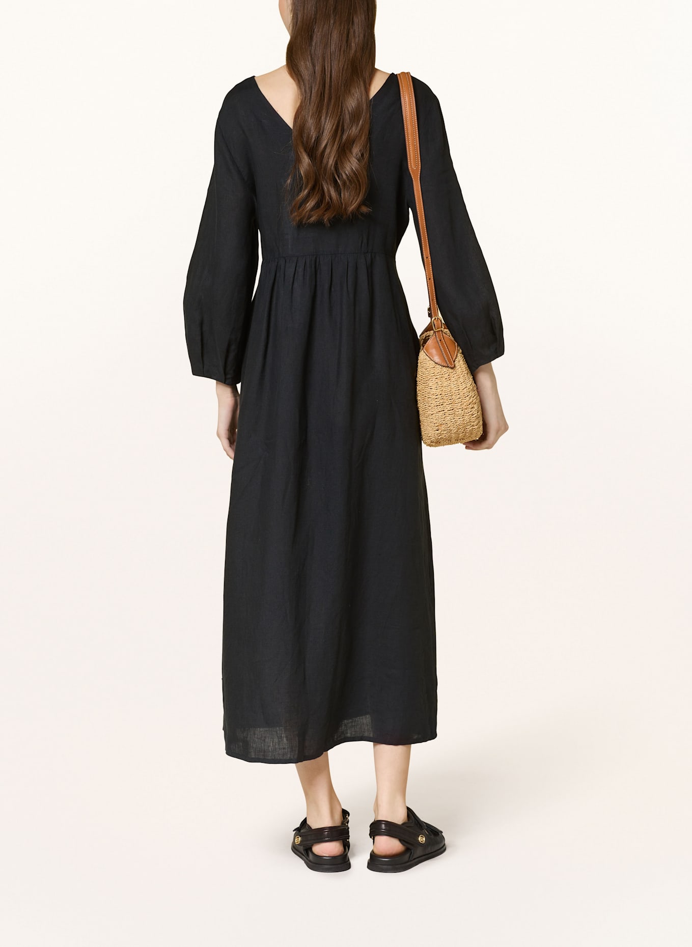 ROBERT FRIEDMAN Leinenkleid SELENAL: SCHWARZ