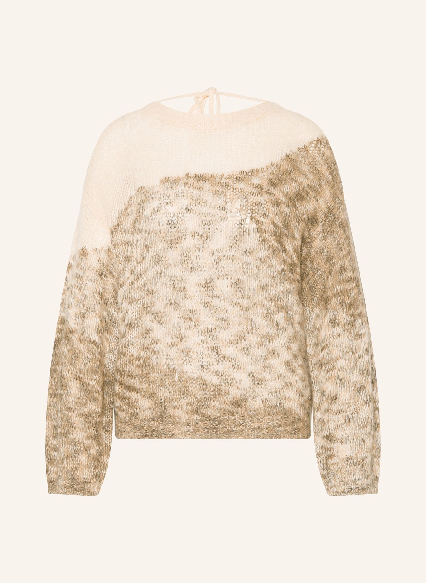 BOSS Pullover FARGOVIA: ECRU / HELLBRAUN