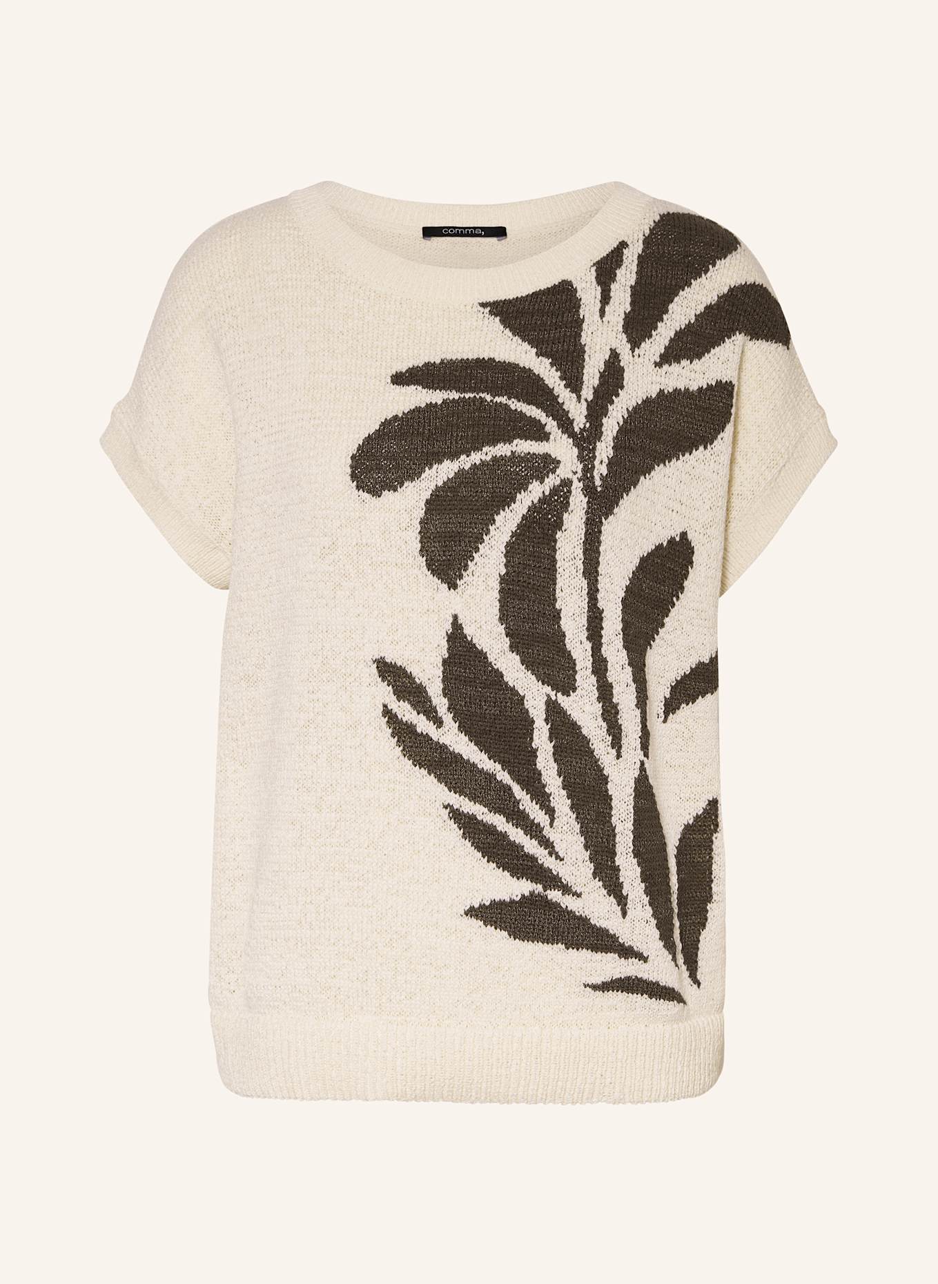 comma Strickshirt: CREME / KHAKI