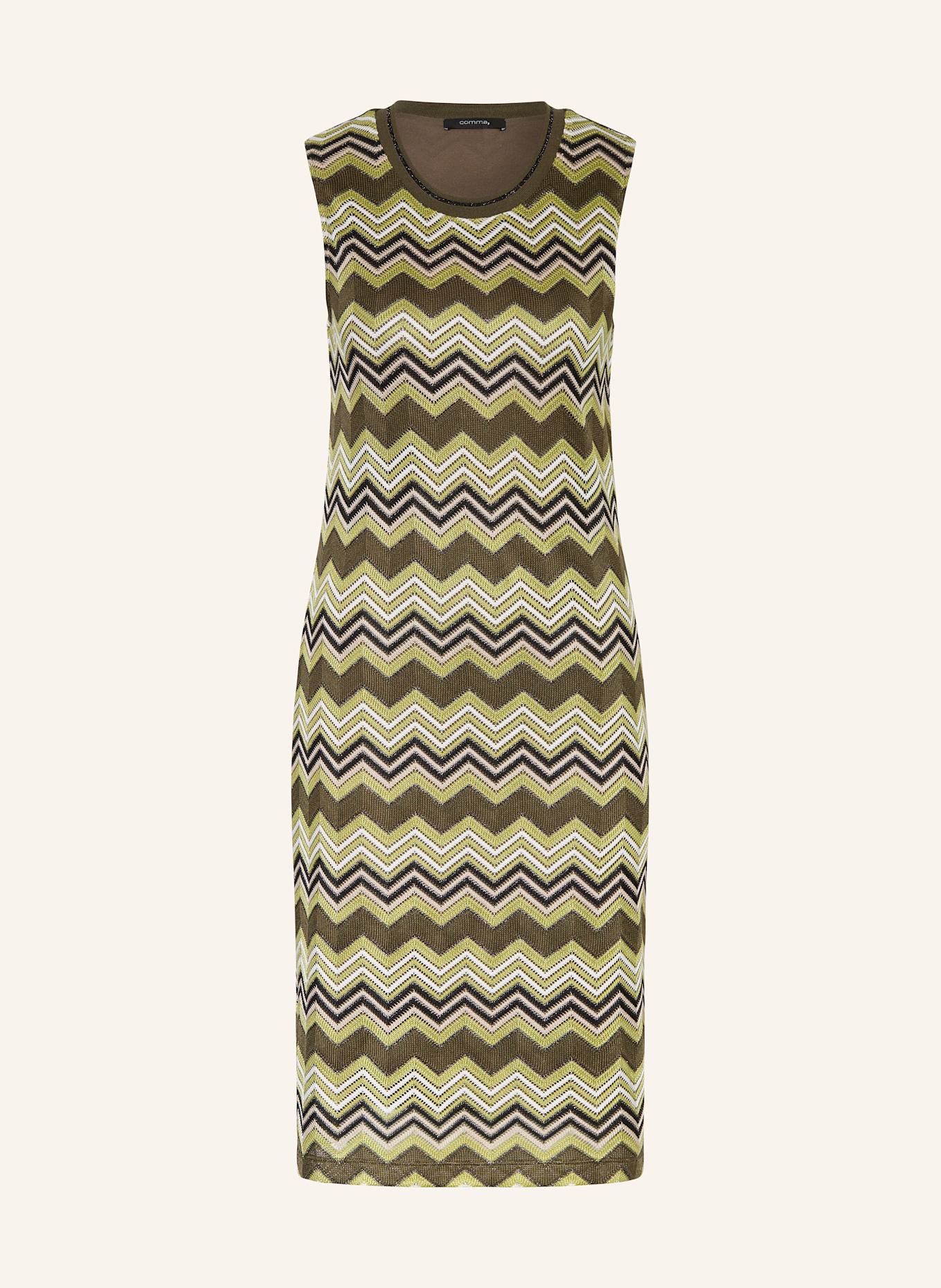 comma Kleid: KHAKI/ HELLGRÜN/ WEISS