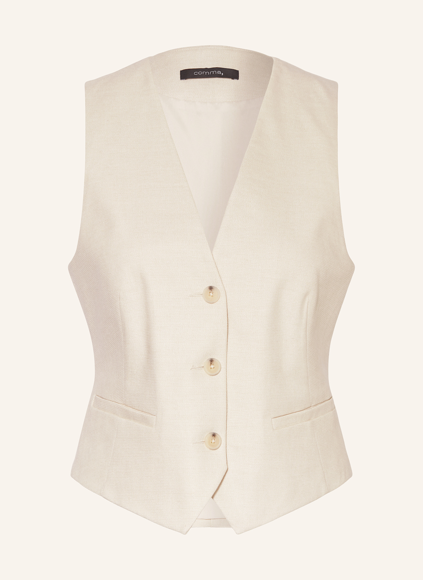 comma Blazer vest: CREAM