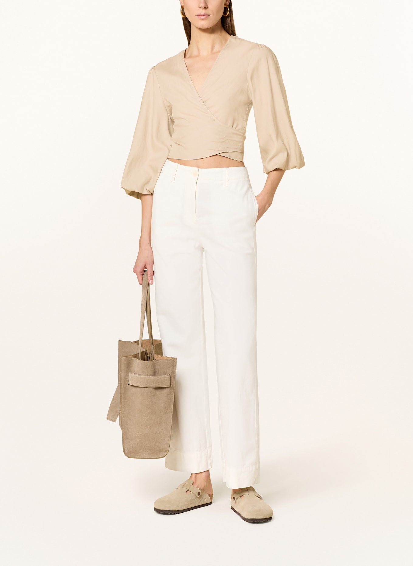 comma Bluse mit 3/4-Arm: BEIGE