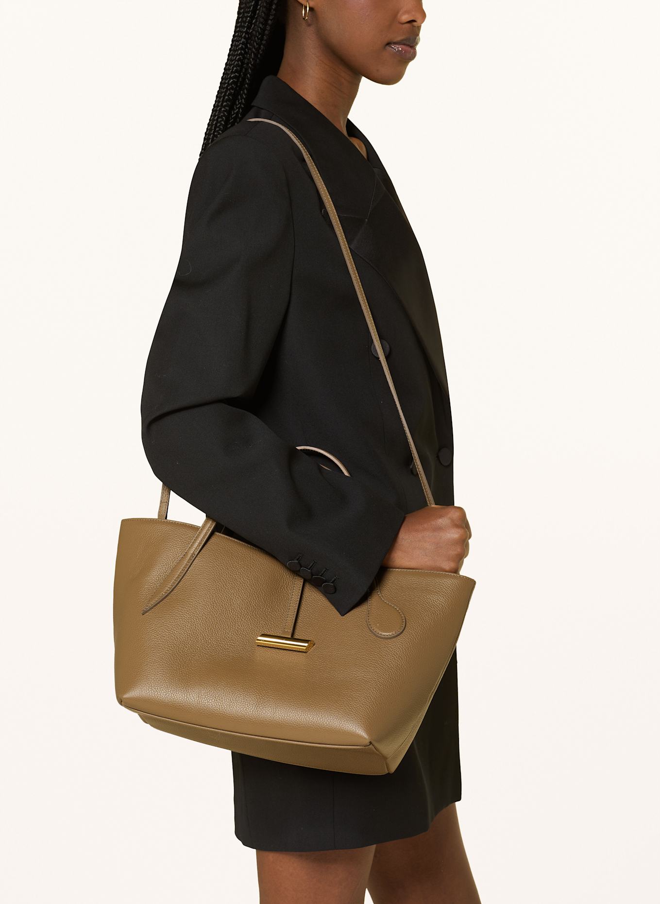 LIFFNER Kabelka PETITE PENNE s pouzdrem: ČERNOŠEDÁ