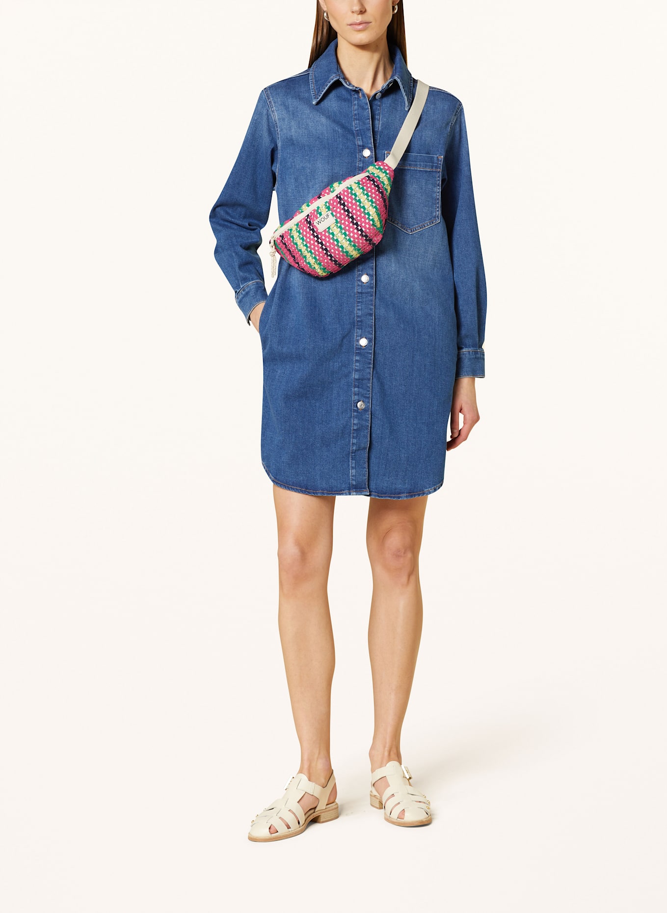 WOUF Saszetka biodrówka TRAMONTANE: MOCNORÓŻOWY / ZIELONY / ŻÓŁTY