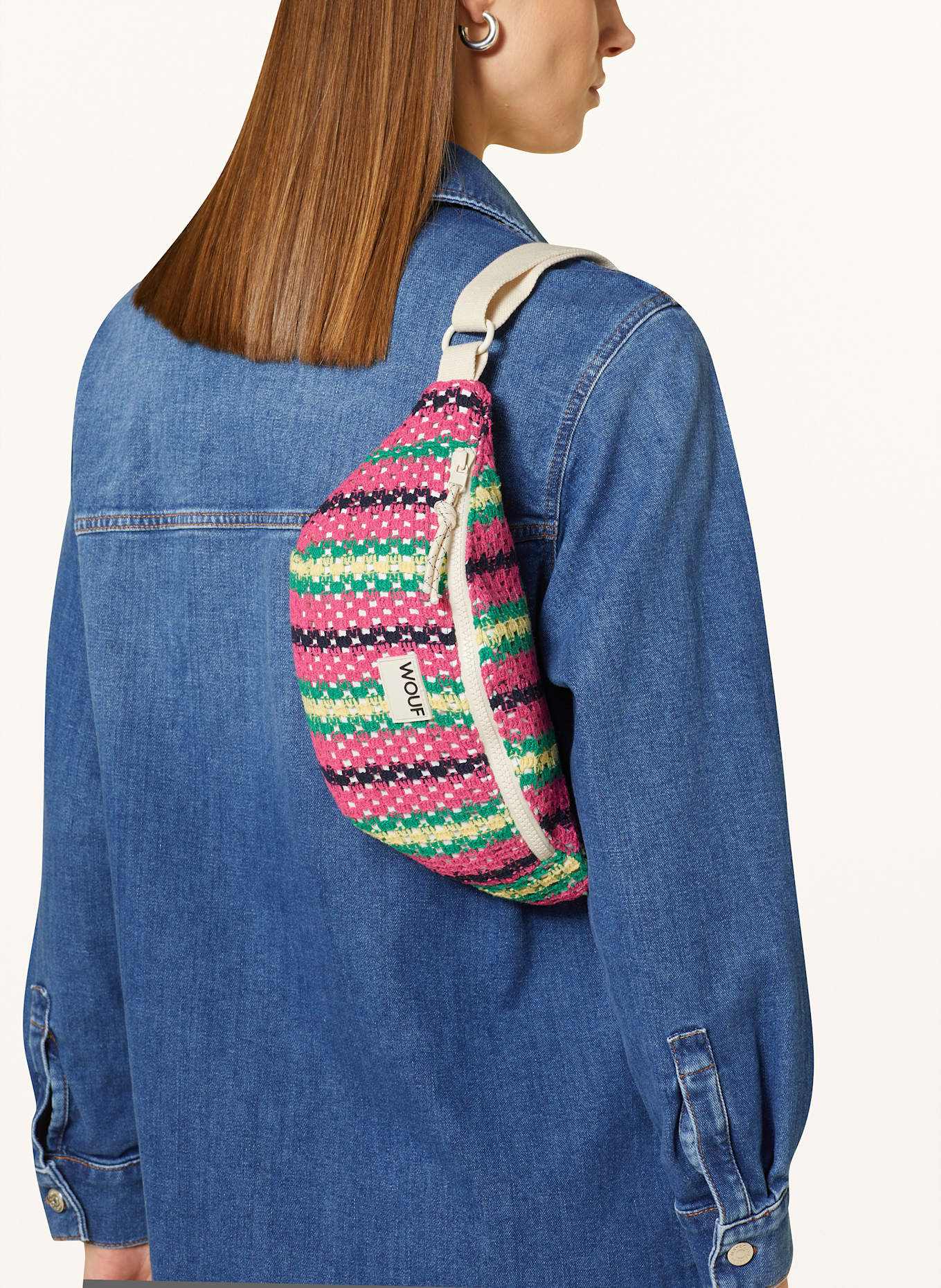 WOUF Saszetka biodrówka TRAMONTANE: MOCNORÓŻOWY / ZIELONY / ŻÓŁTY