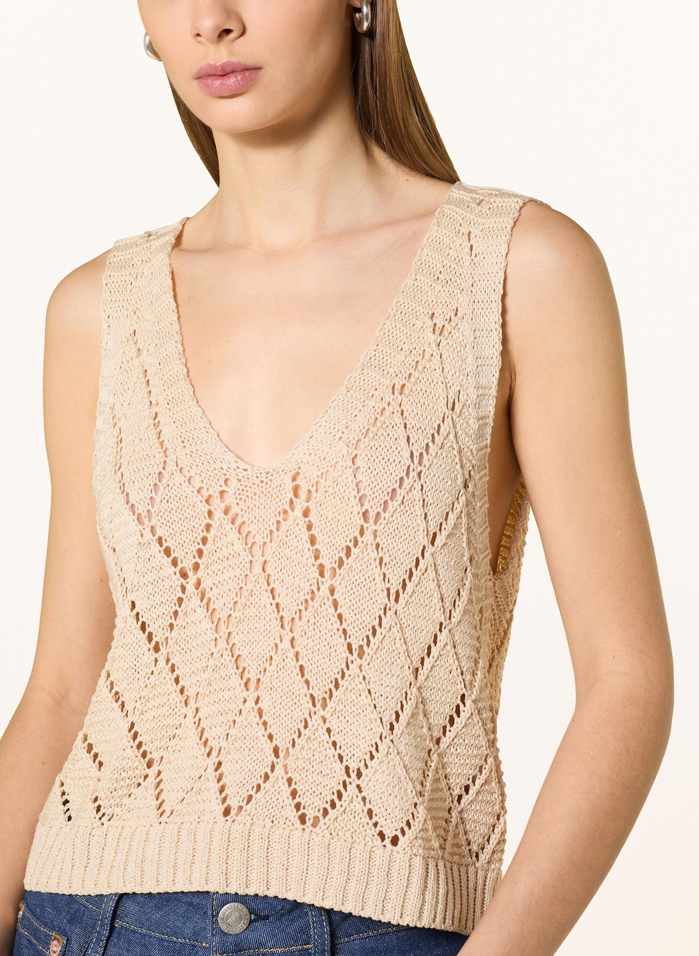 Herrlicher Stricktop TONIE: BEIGE