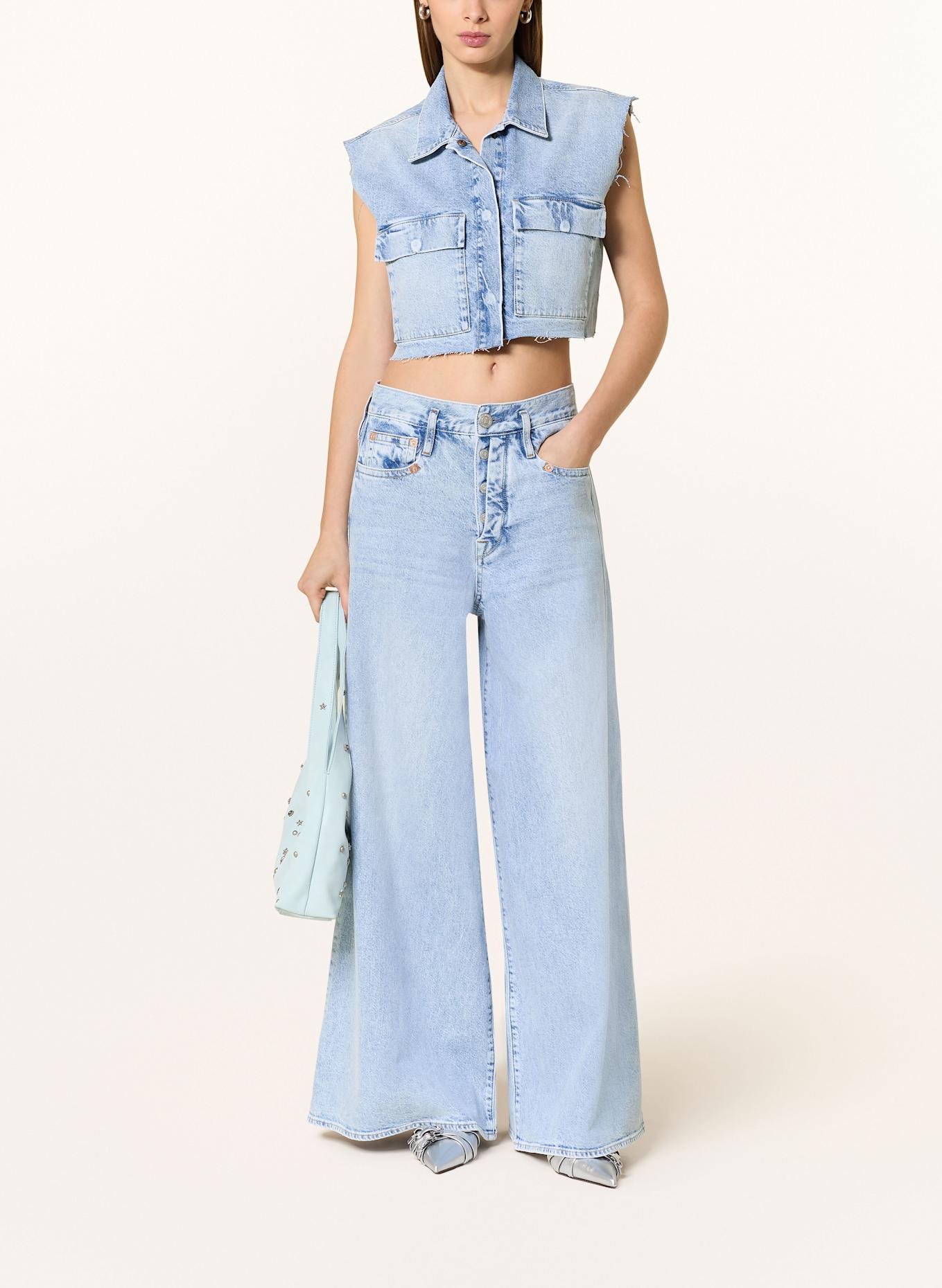 Herrlicher Cropped-Jeansweste LAURINE: HELLBLAU