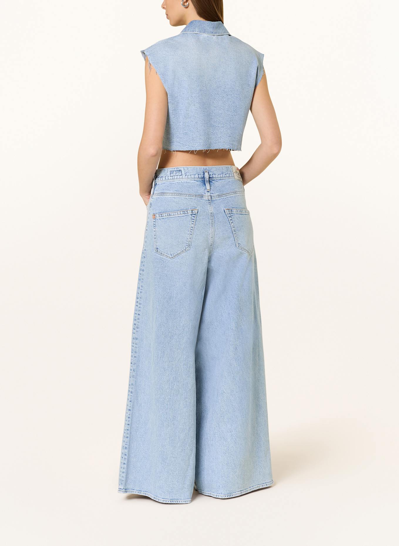 Herrlicher Cropped-Jeansweste LAURINE: HELLBLAU