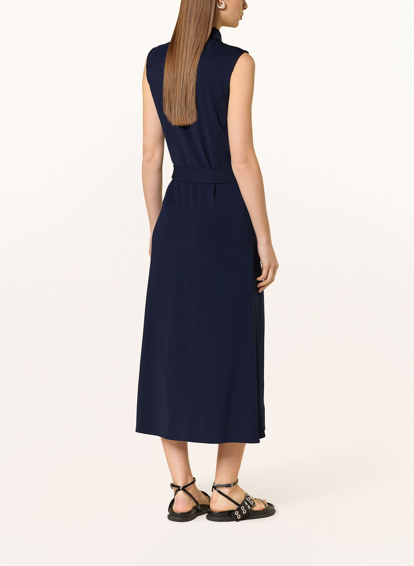Herrlicher Jersey-Polokleid HANKA: DUNKELBLAU
