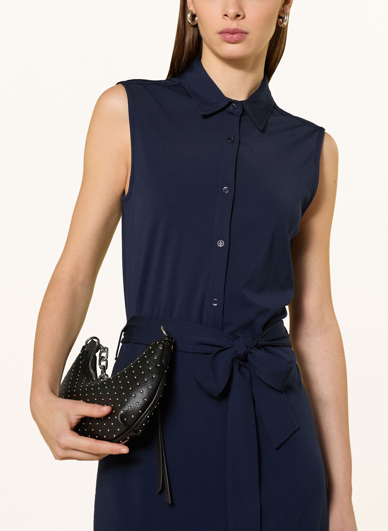 Herrlicher Jersey-Polokleid HANKA: DUNKELBLAU