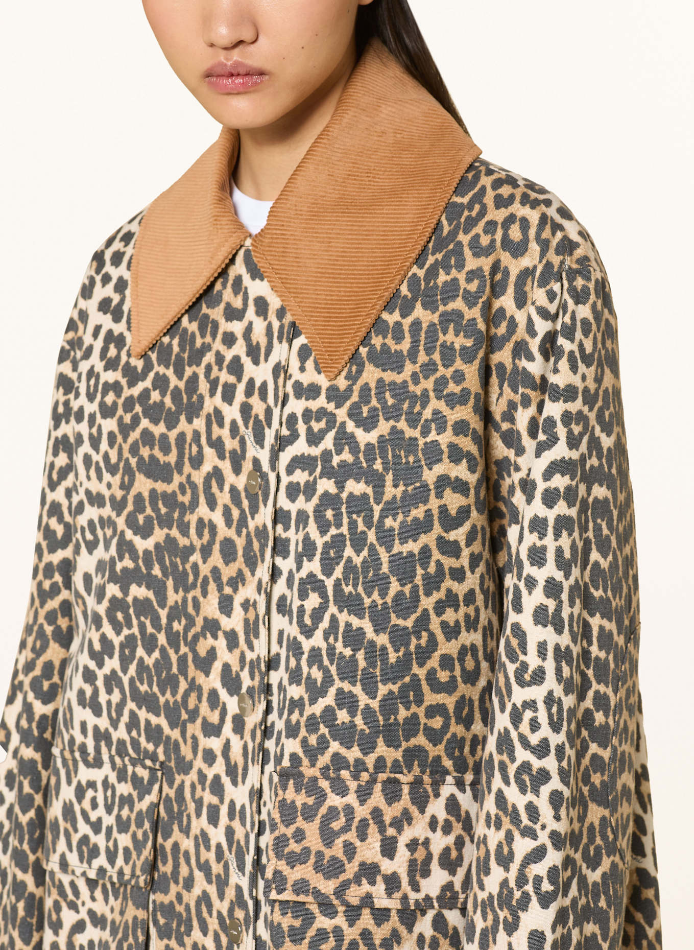 GANNI Jacke: HELLBRAUN/ BRAUN/ SCHWARZ