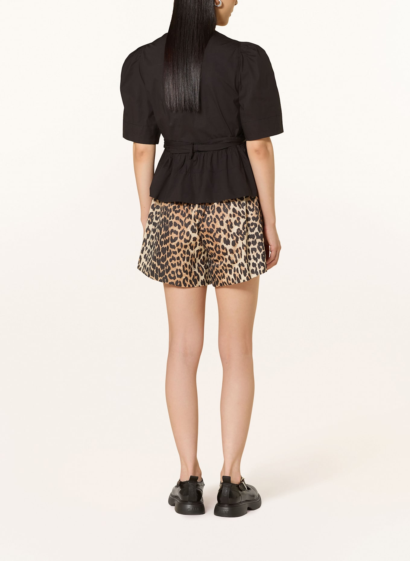 GANNI Bluse: SCHWARZ